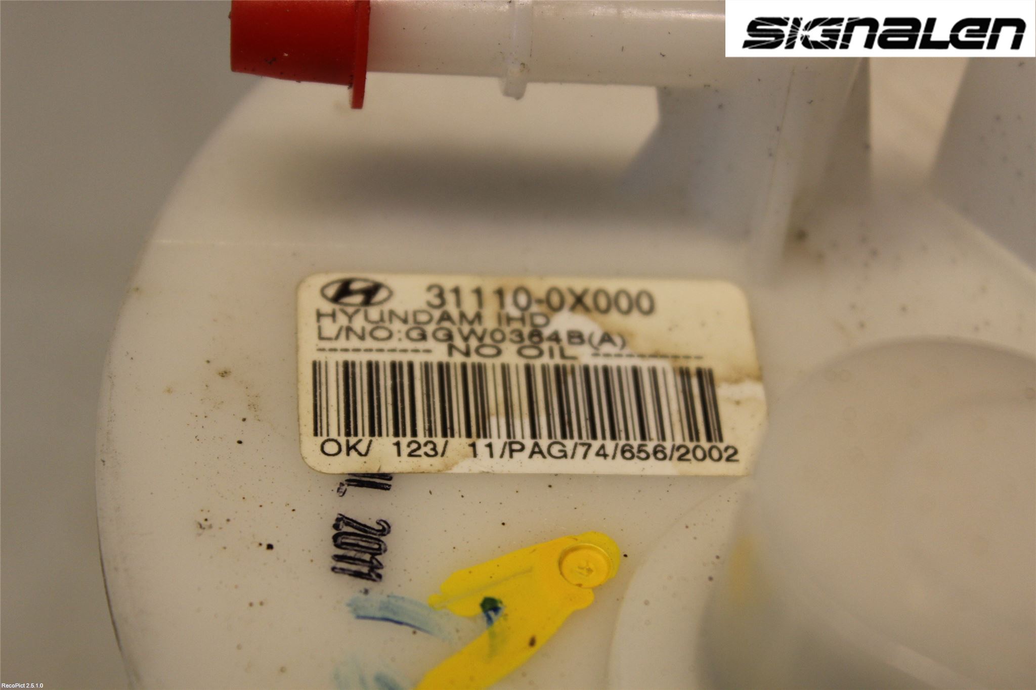 Hyundai i10 PA 08-13 Bränslepump El