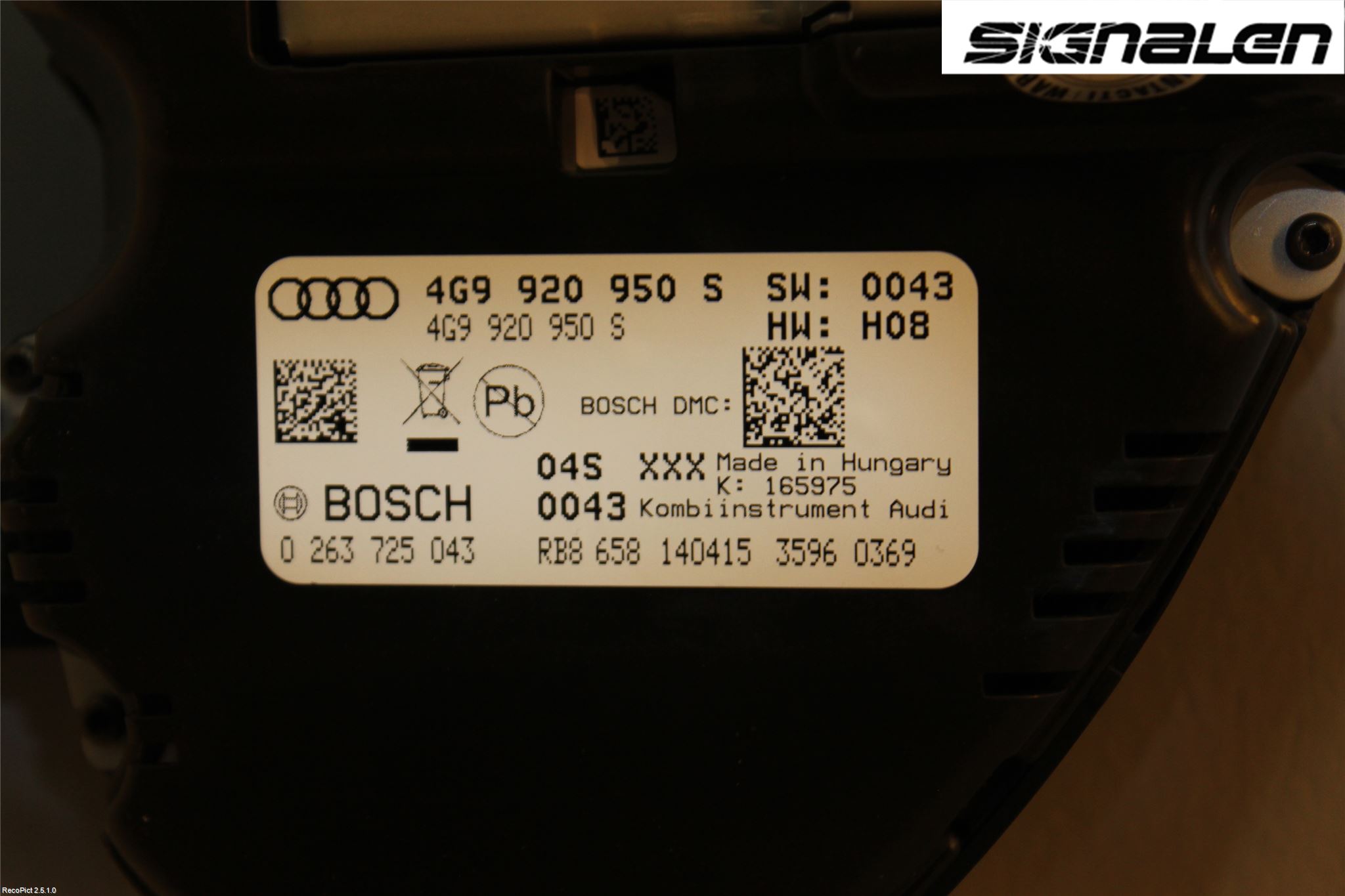 Audi A6 ALLROAD 12-18 Instrument Komb