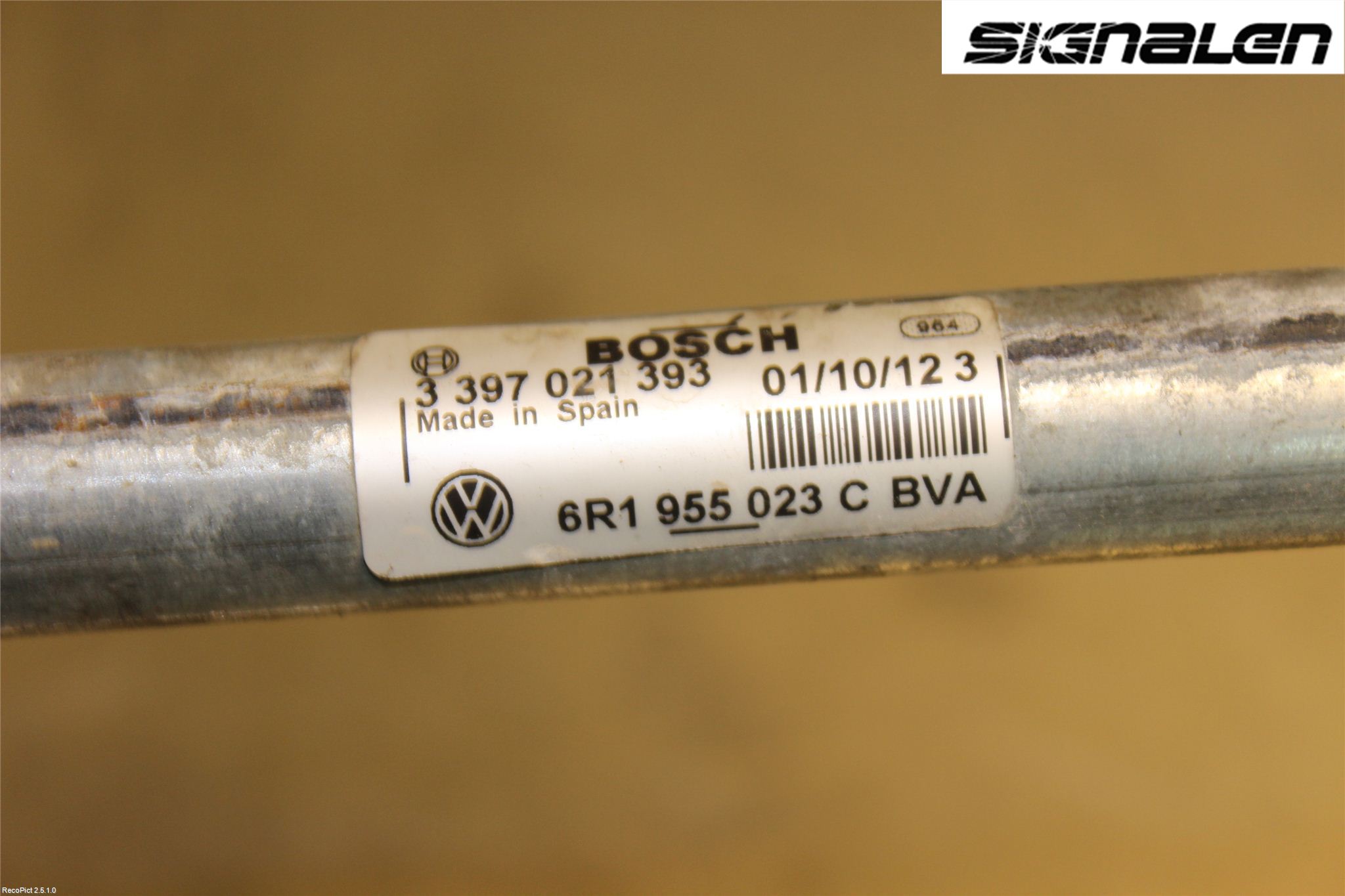 Volkswagen VW POLO 10-17 Torkarmekanism Vindruta