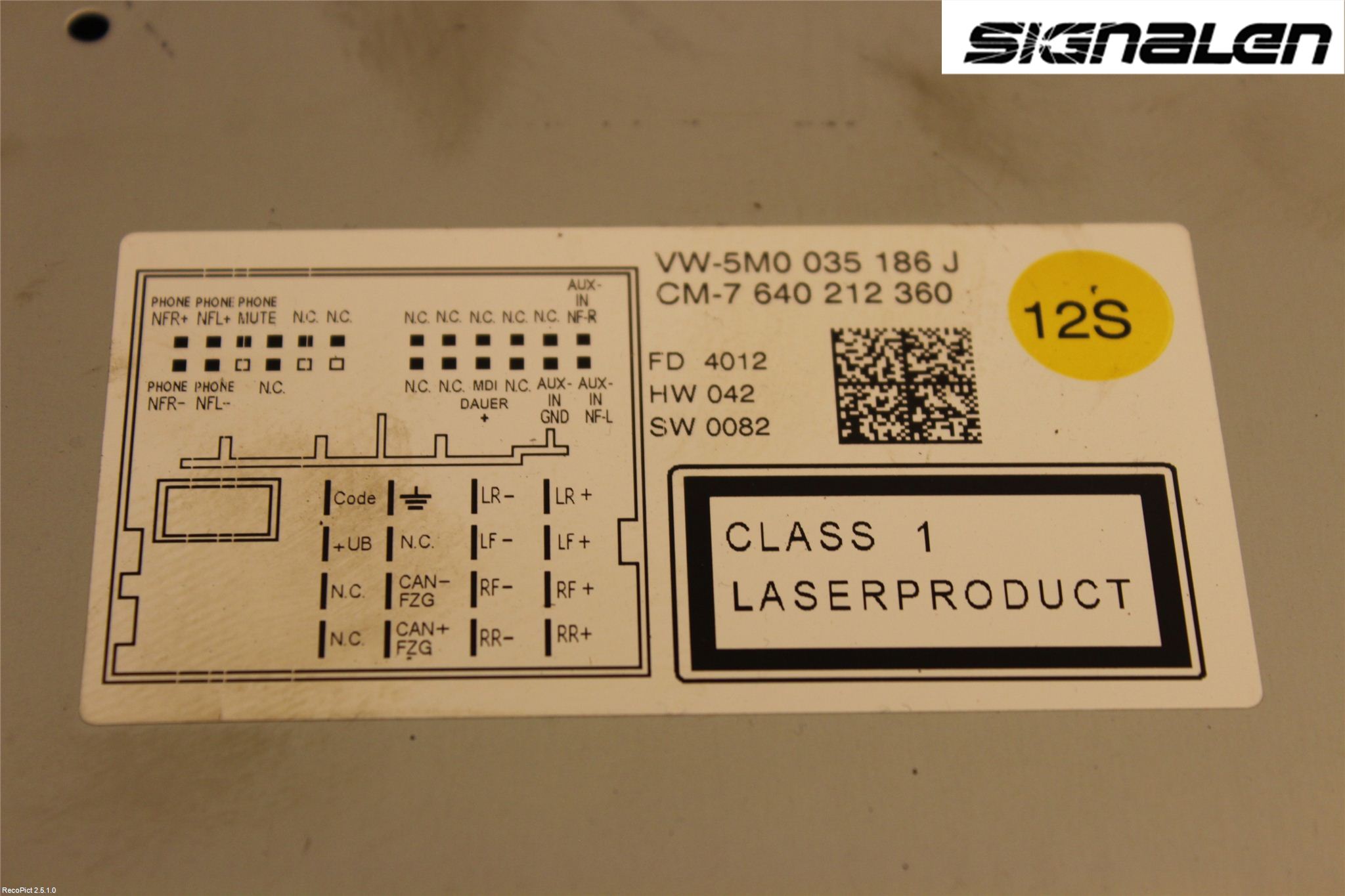 Volkswagen VW POLO 10-17 Radio