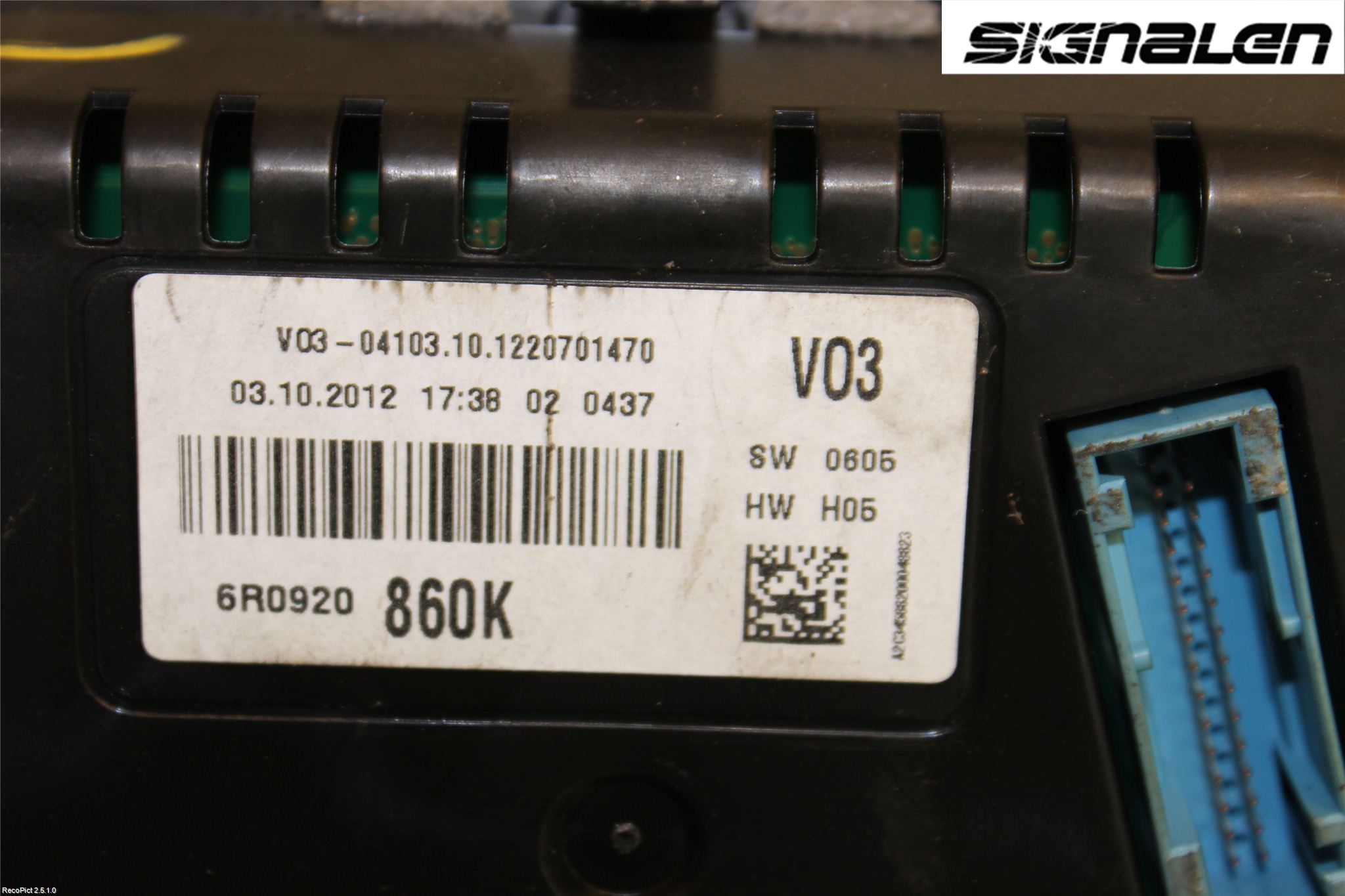 Volkswagen VW POLO 10-17 Instrument Komb