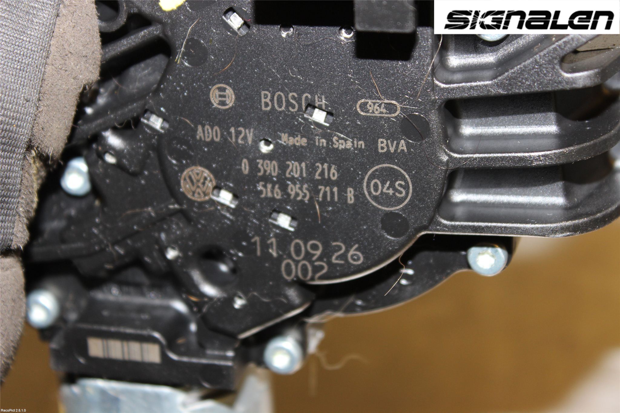 Volkswagen VW GOLF VI 09-13 Torkarmotor Baklucka