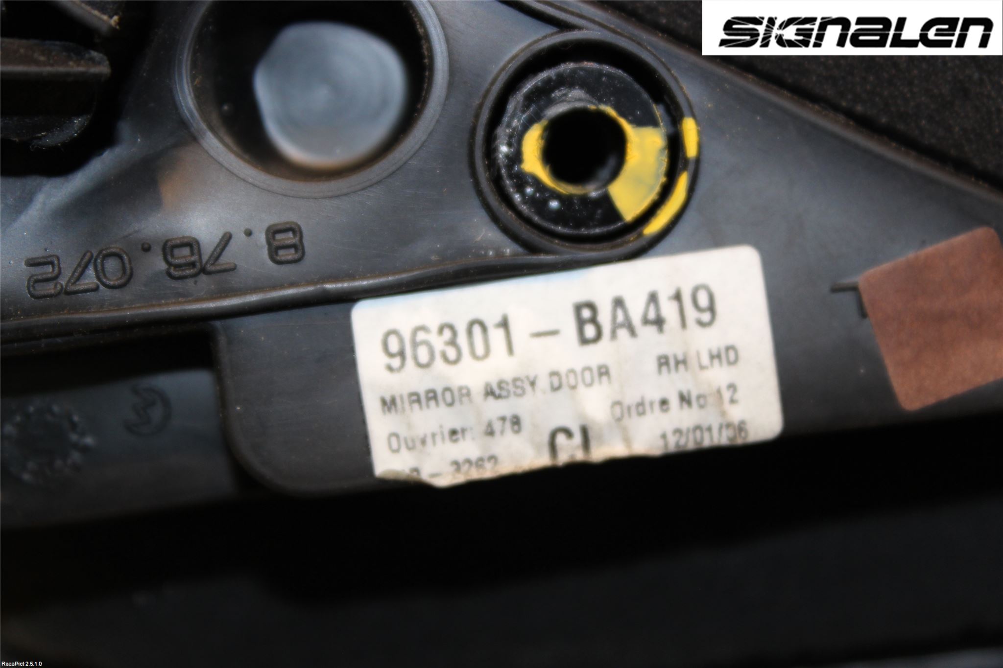 Nissan PRIMERA 02-07 Spegel Yttre El Hö