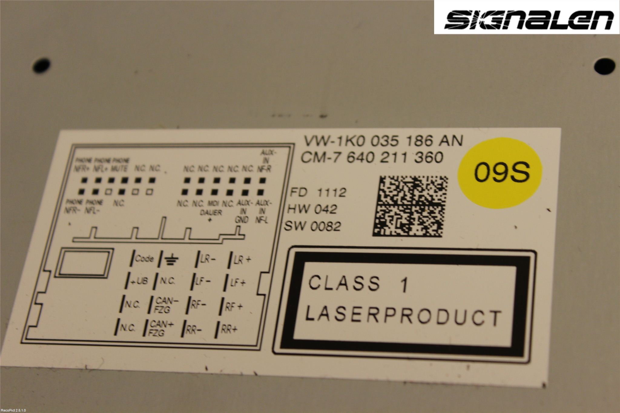 Volkswagen VW GOLF VI 09-13 Radio