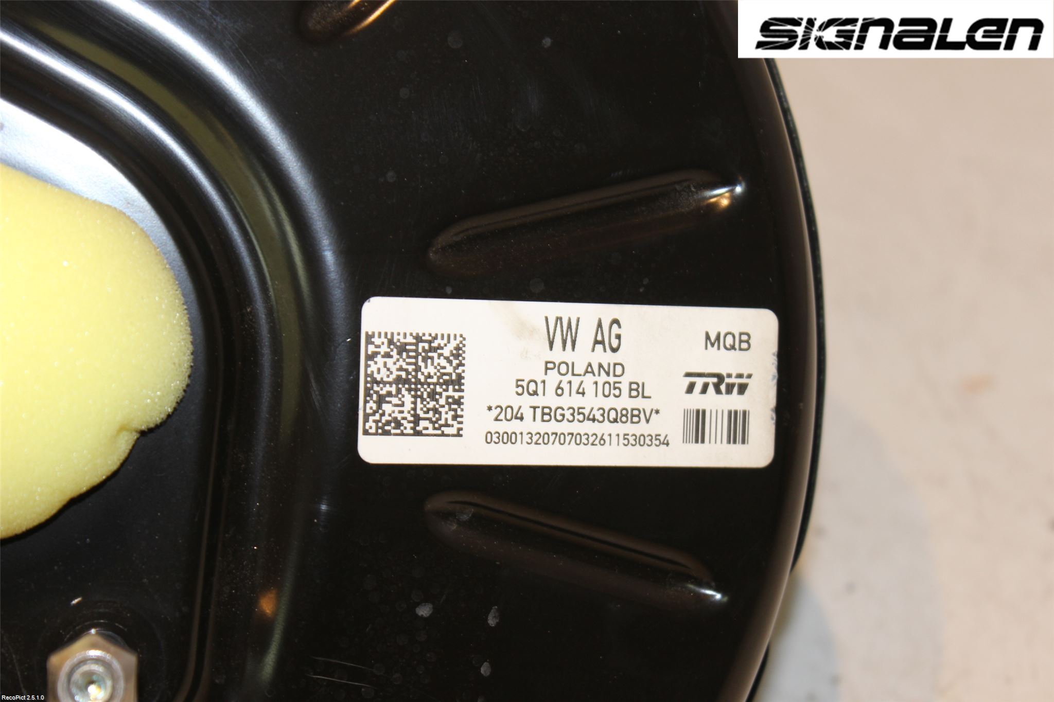 Volkswagen VW PASSAT 15-19 Bromsservo
