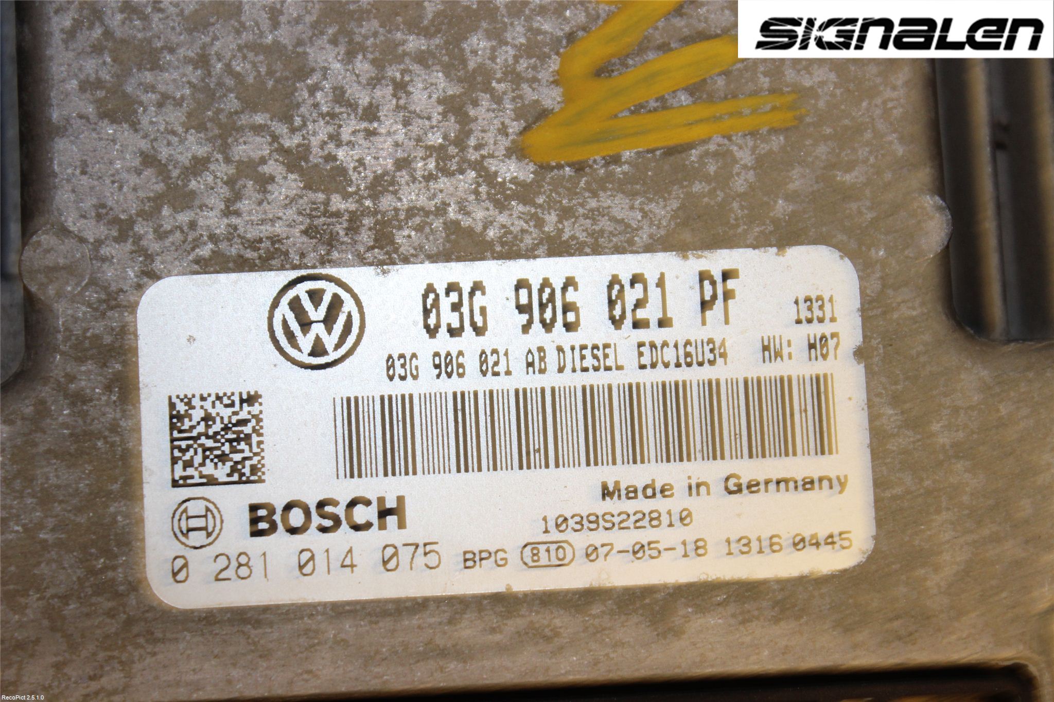 Volkswagen VW CADDY      04-10 Styrenhet Insprut Bensin