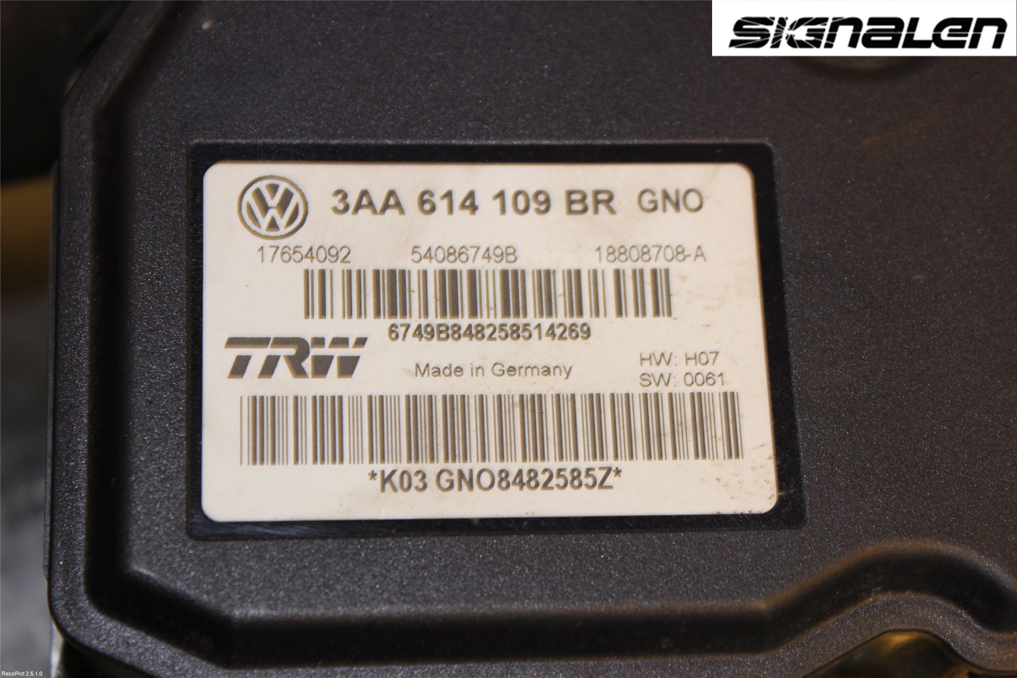 Volkswagen VW PASSAT 15-19 Abs Hydraulaggregat