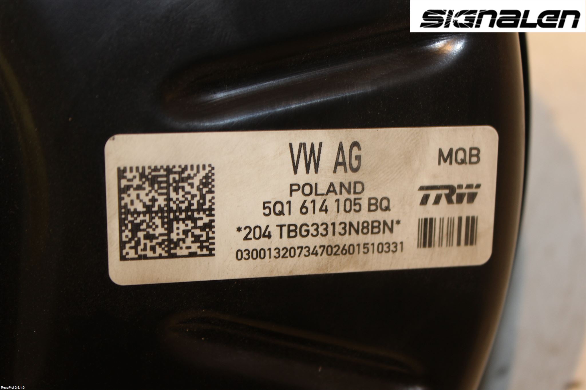 Volkswagen VW GOLF / E-GOLF VII 13-20 Bromsservo