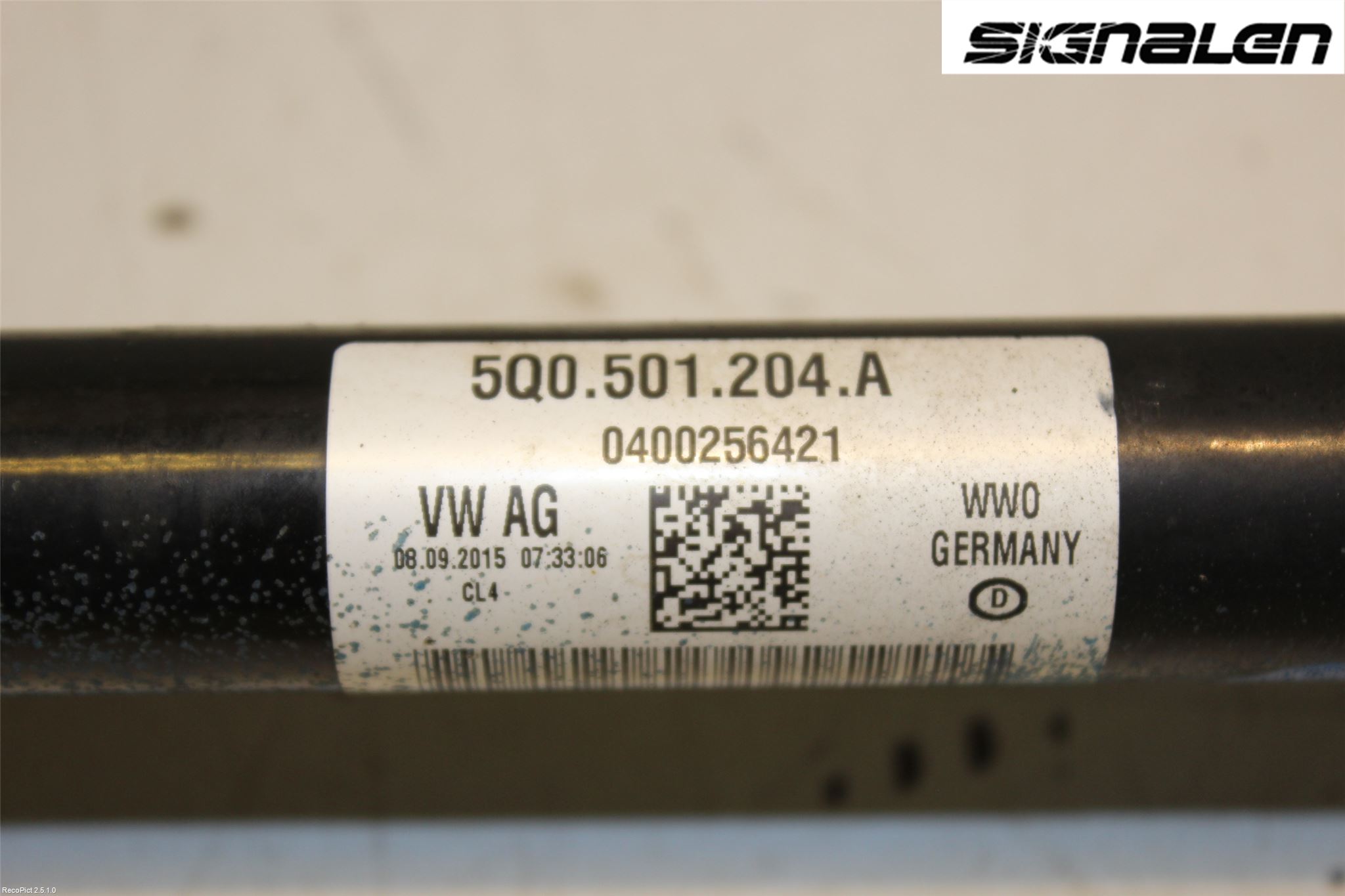 Volkswagen VW GOLF / E-GOLF VII 13-20 Drivaxel Bak Höger