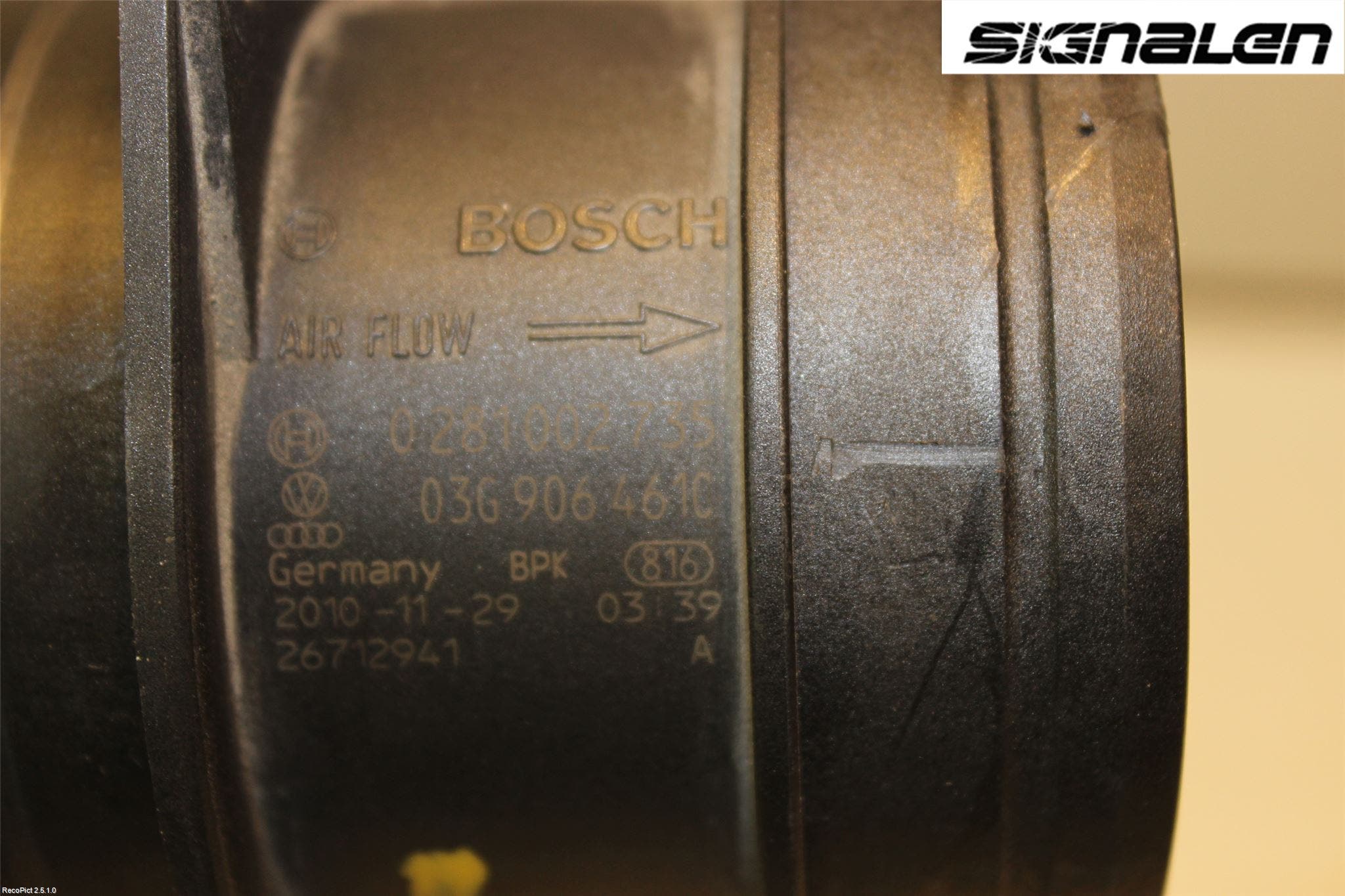 Audi A4/S4 08-11 Injluftmassamätare