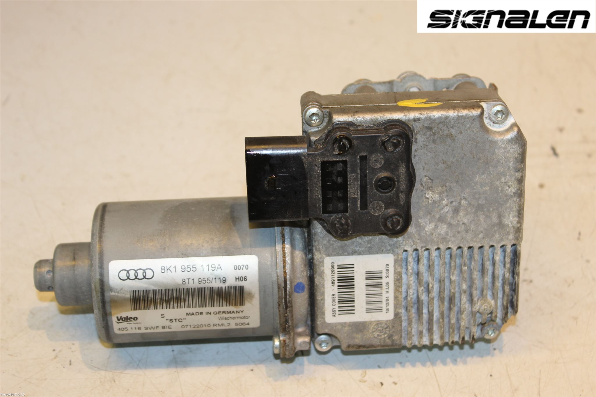 Audi A4/S4 08-11 Torkarmotor Vindruta