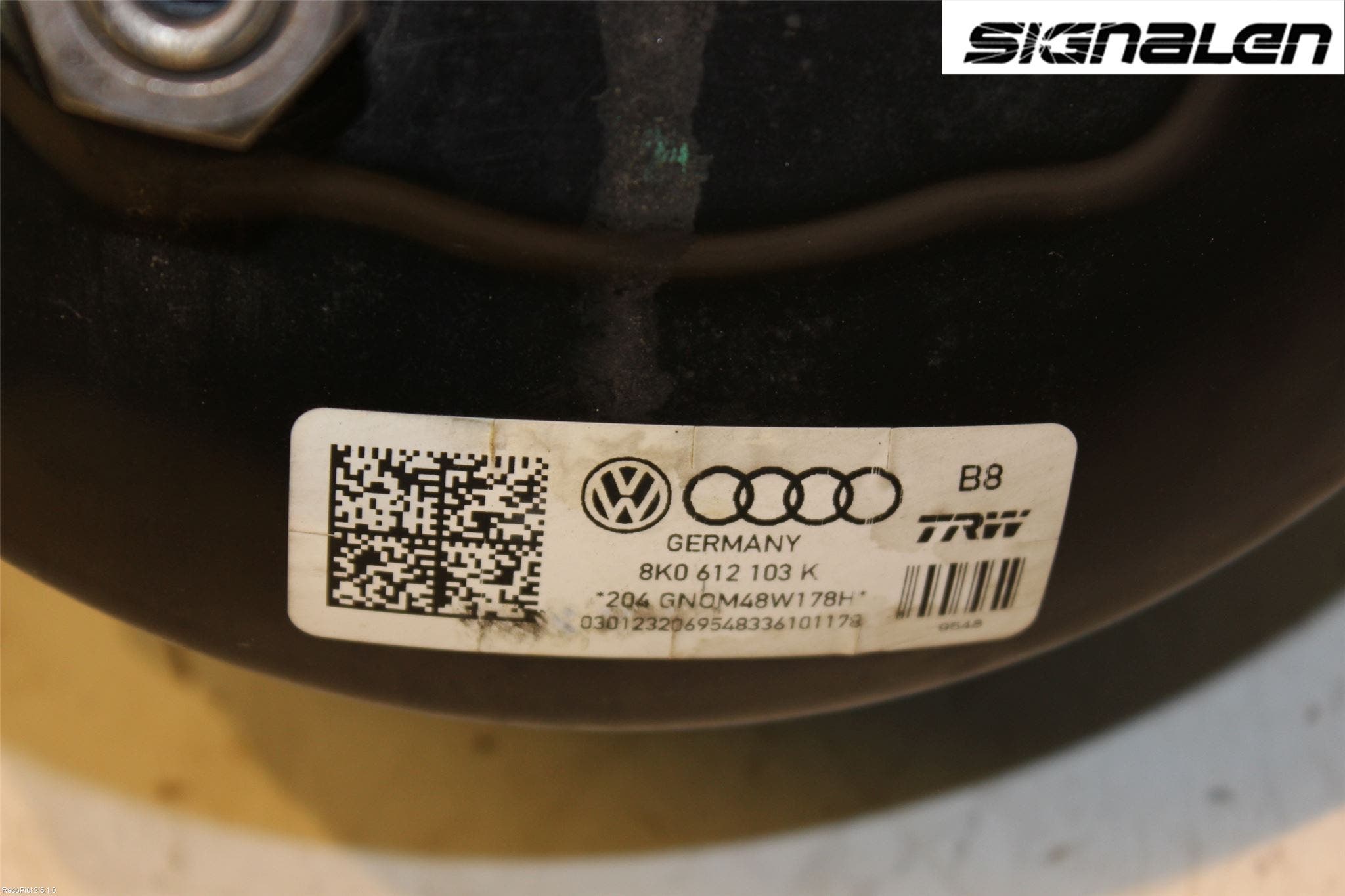 Audi A4/S4 08-11 Bromsservo