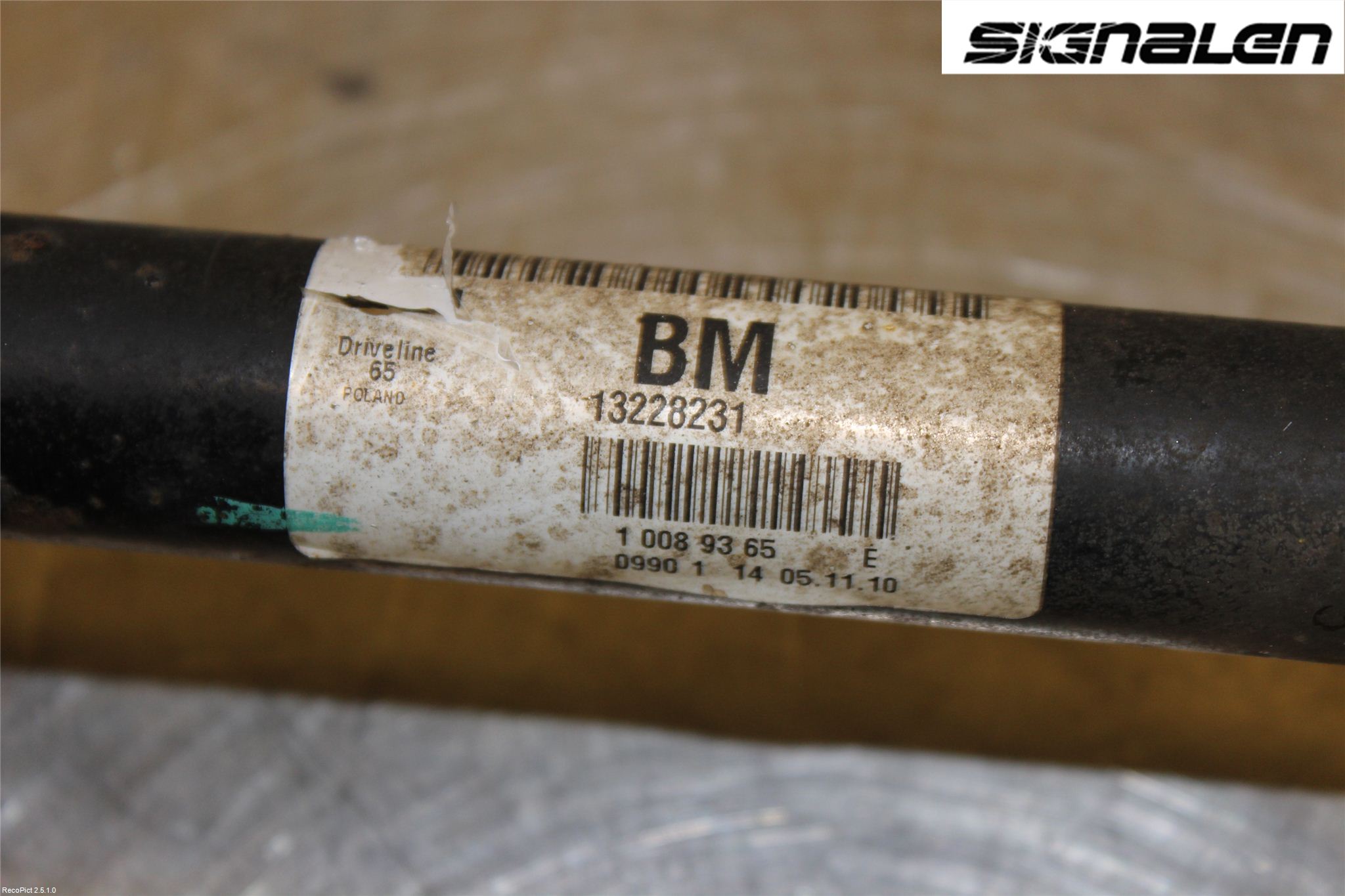 Opel INSIGNIA 09-16 Drivaxel Bak Vänster