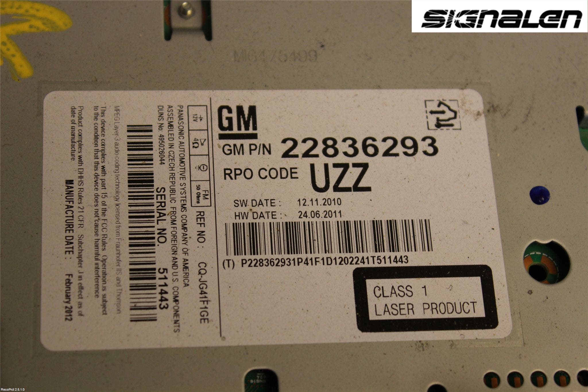 Opel MERIVA B 10-17 Radio