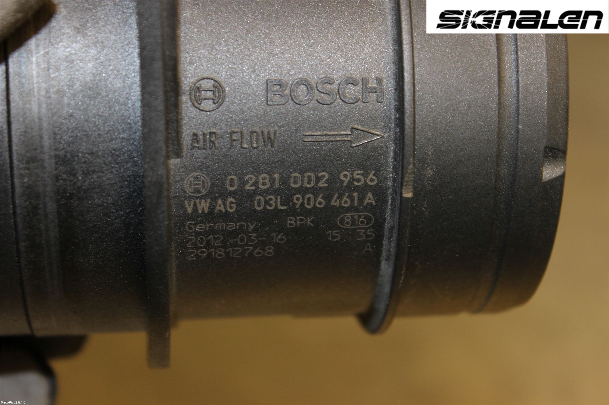 Skoda SUPERB 09-15 Injluftmassamätare