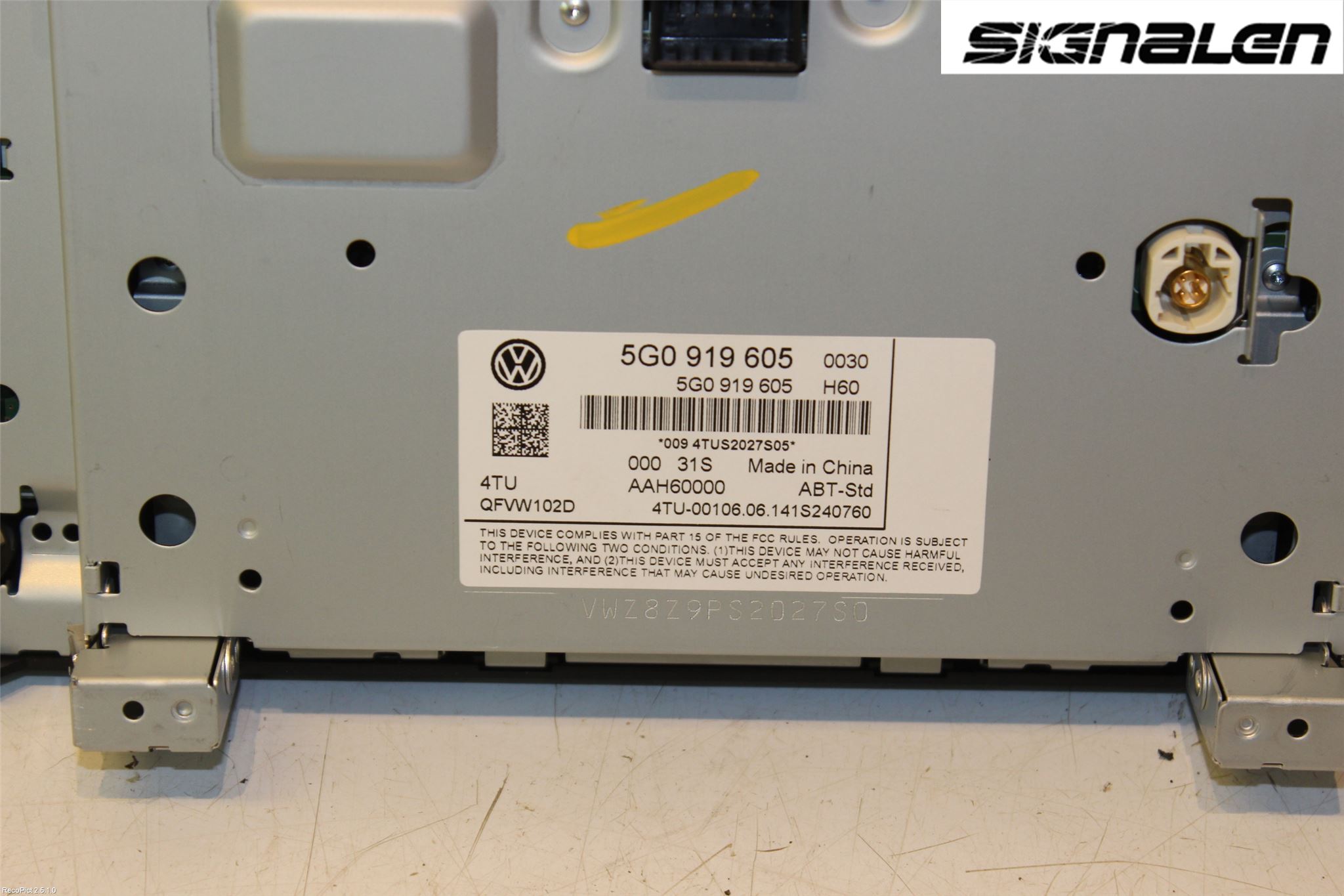 Volkswagen VW GOLF / E-GOLF VII 13-20 Multifunktionsdisplay