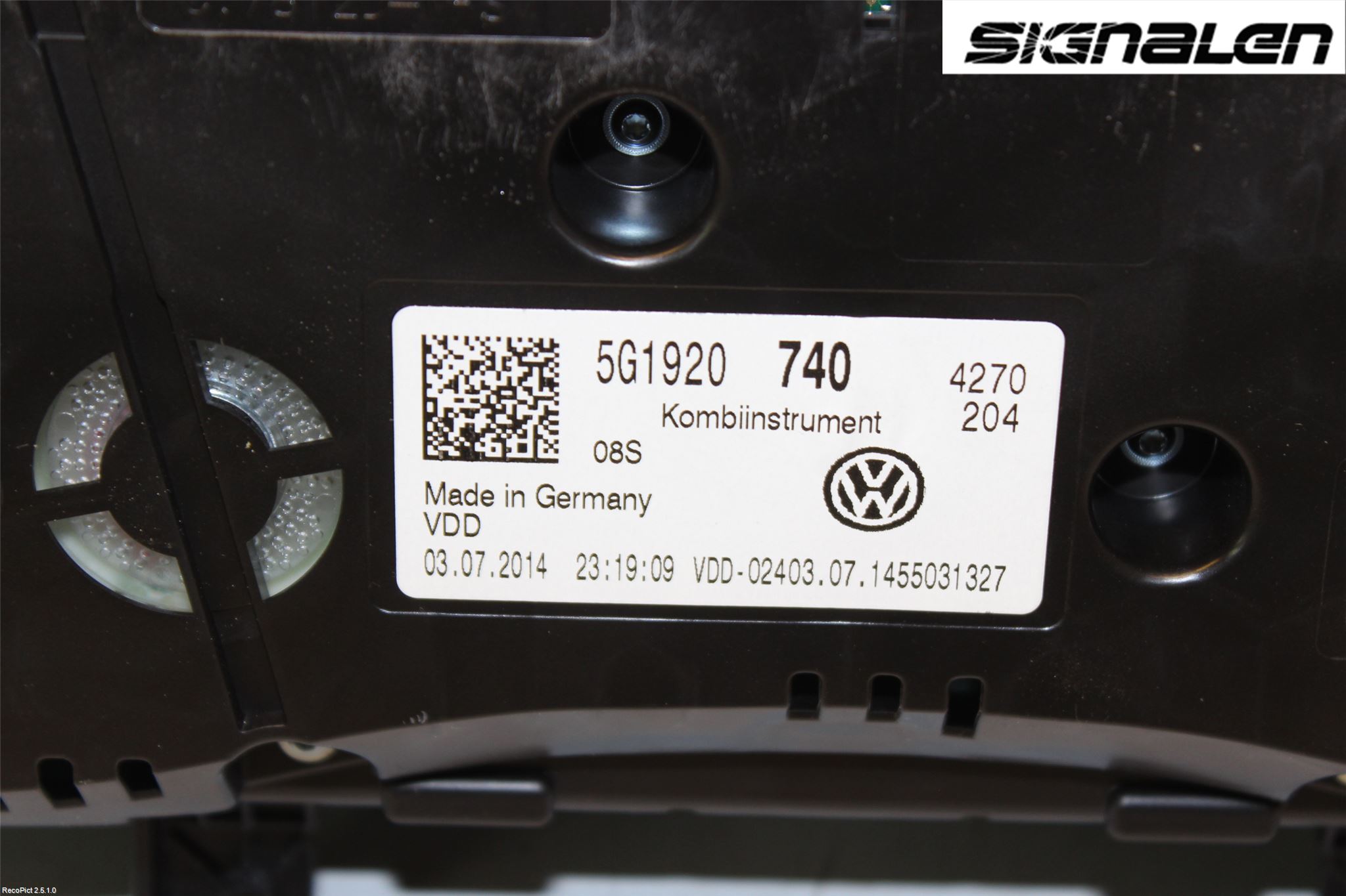 Volkswagen VW GOLF / E-GOLF VII 13-20 Instrument Komb