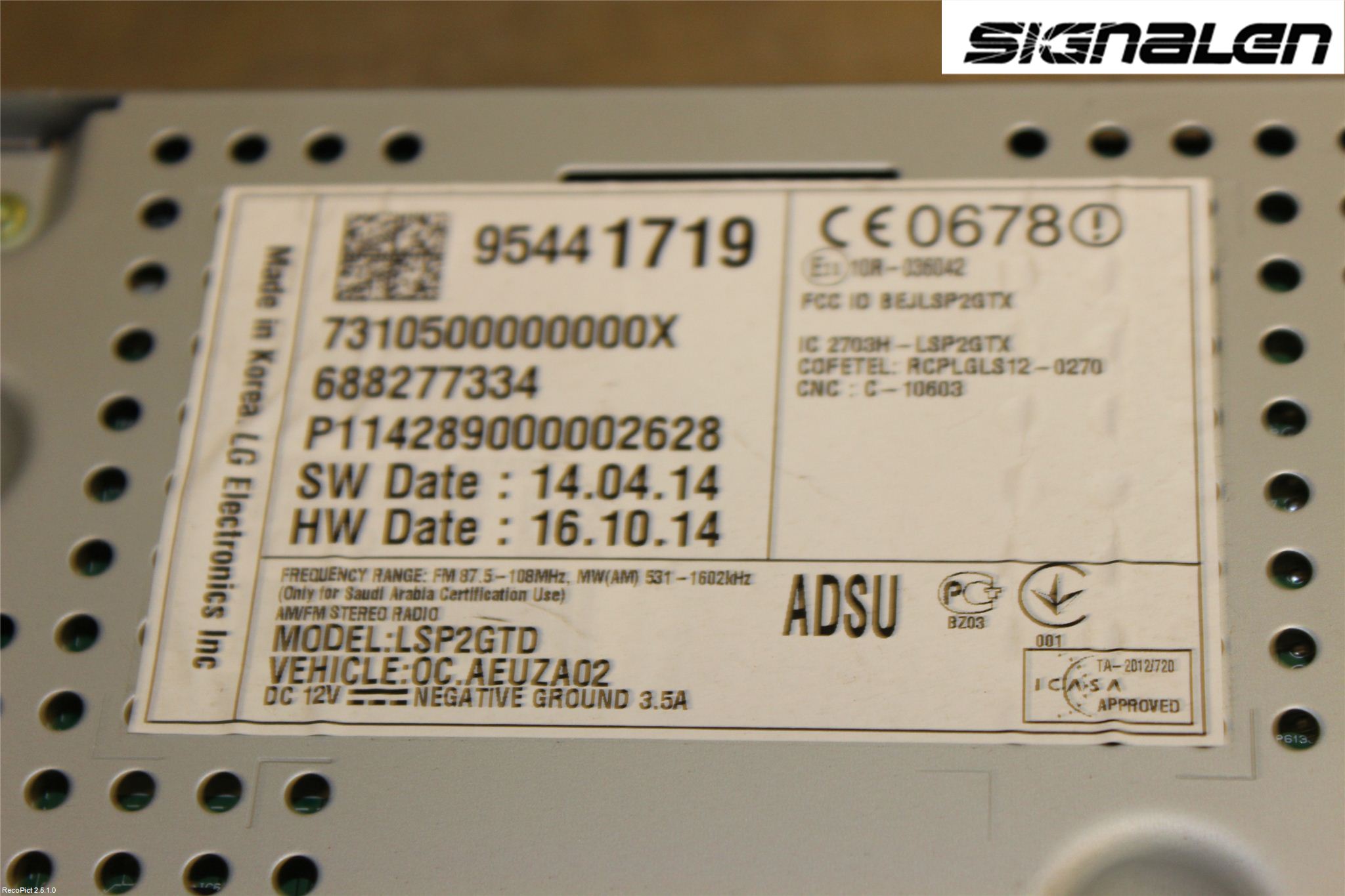 Opel CORSA E 15-19 Radio