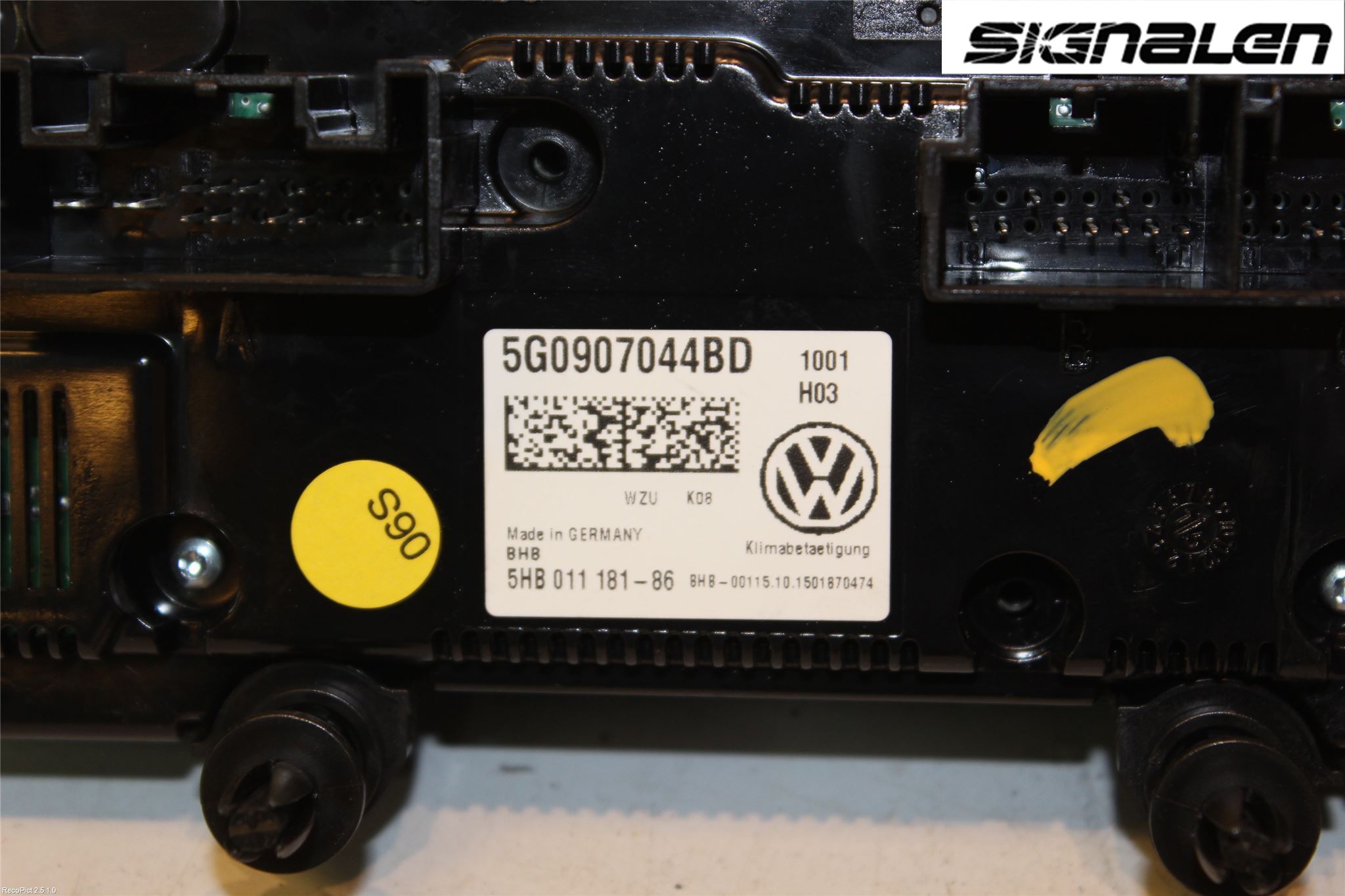 Volkswagen VW GOLF / E-GOLF VII 13-20 Ac Styrenhet Ac Manöveren
