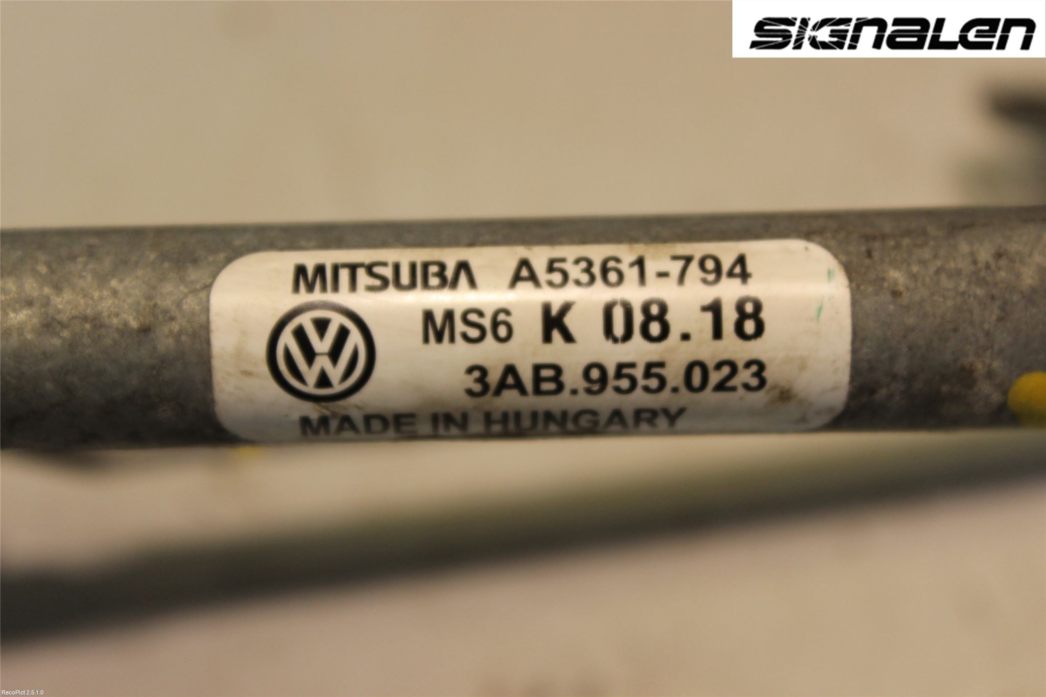 Volkswagen VW PASSAT 11-14 Torkarmekanism Vindruta
