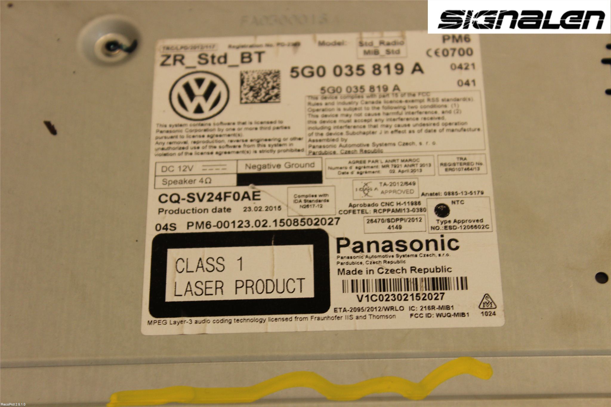 Volkswagen VW GOLF SPORTSVAN 15-20 Radio