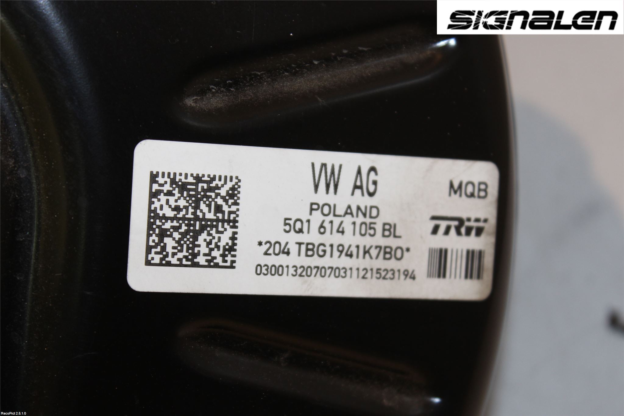 Volkswagen VW PASSAT 15-19 Bromsservo