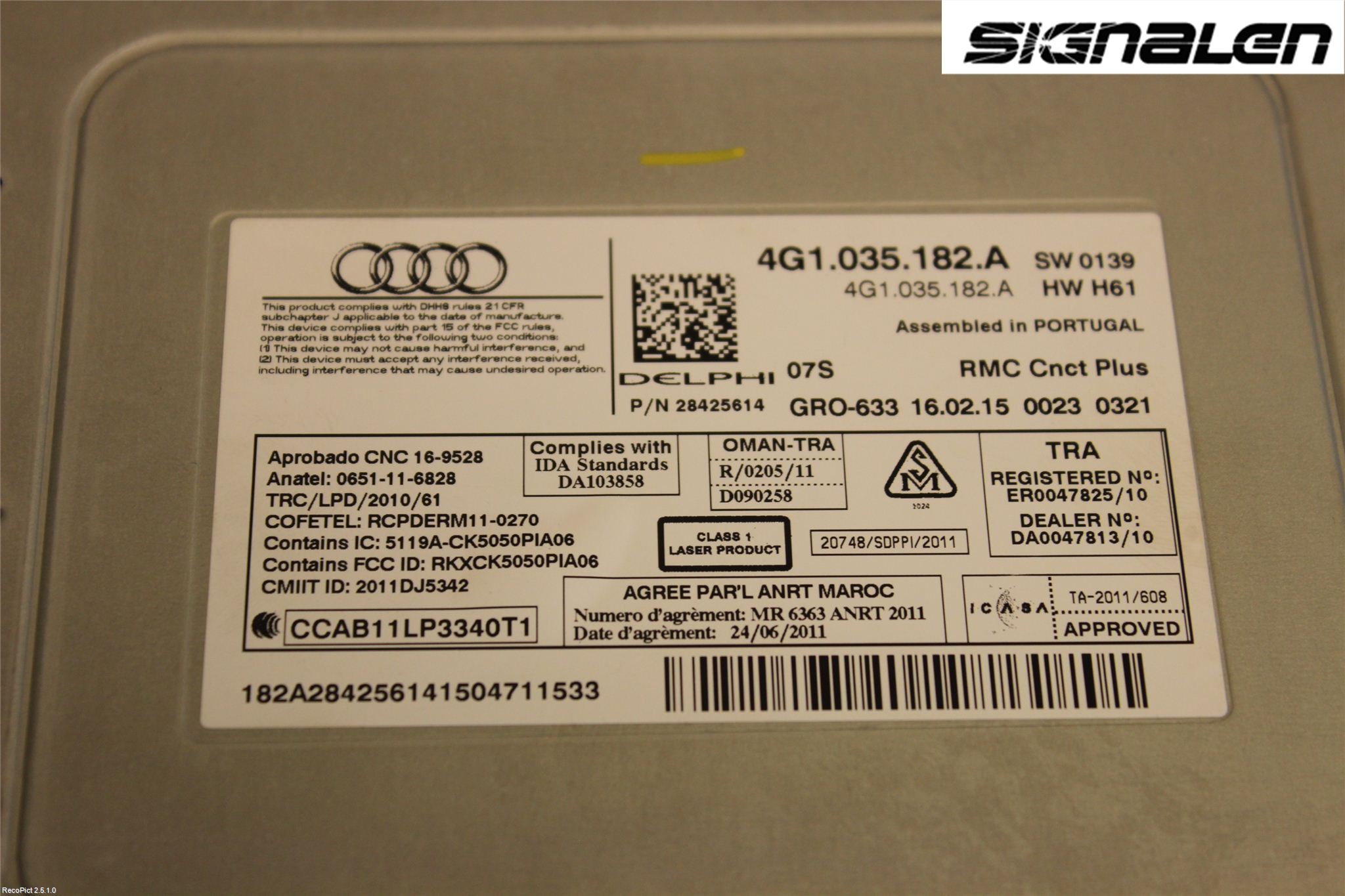 Audi A6/S6 4G 11-18 Radio