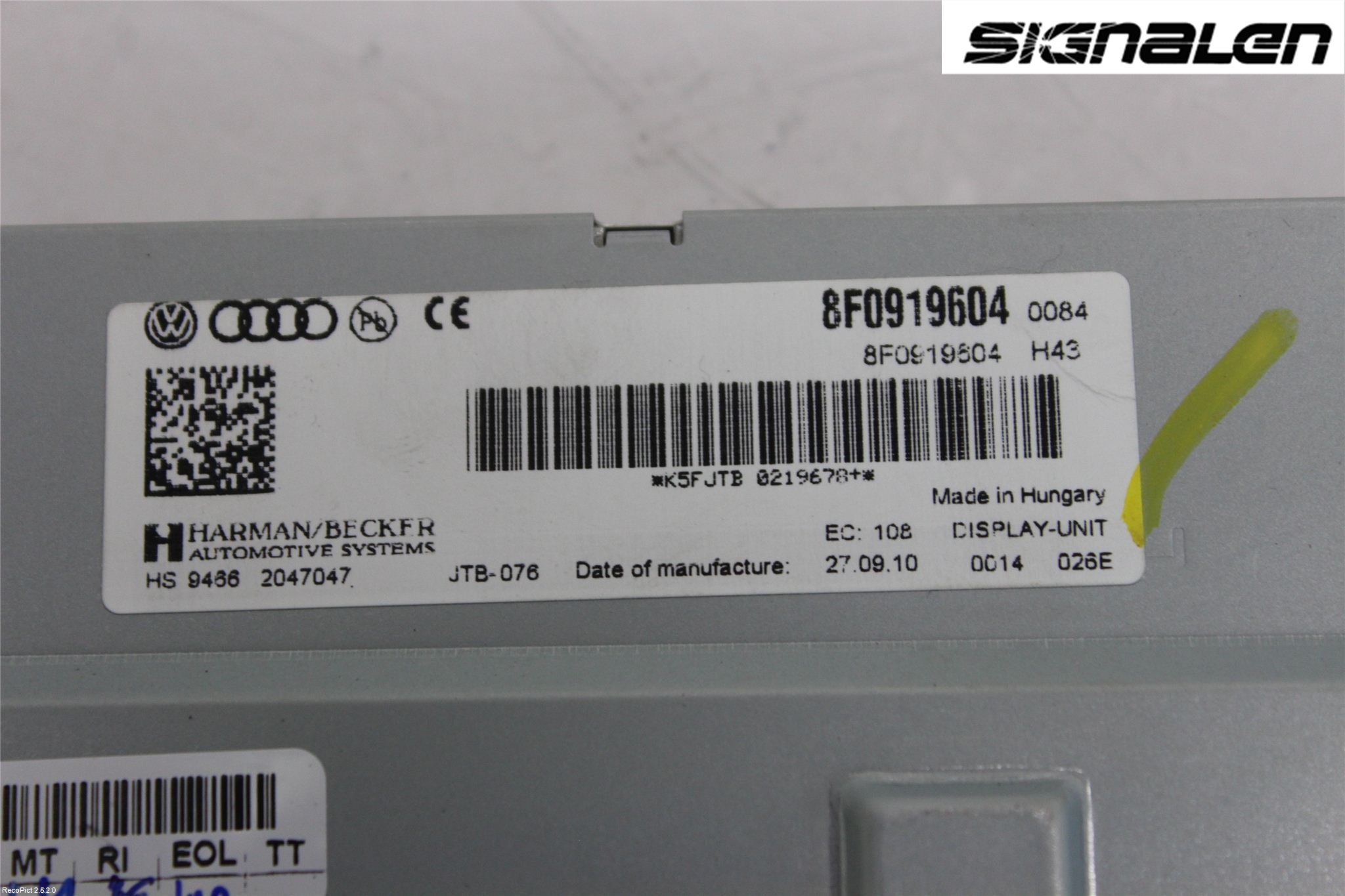 Audi A5 07-16 Multifunktionsdisplay