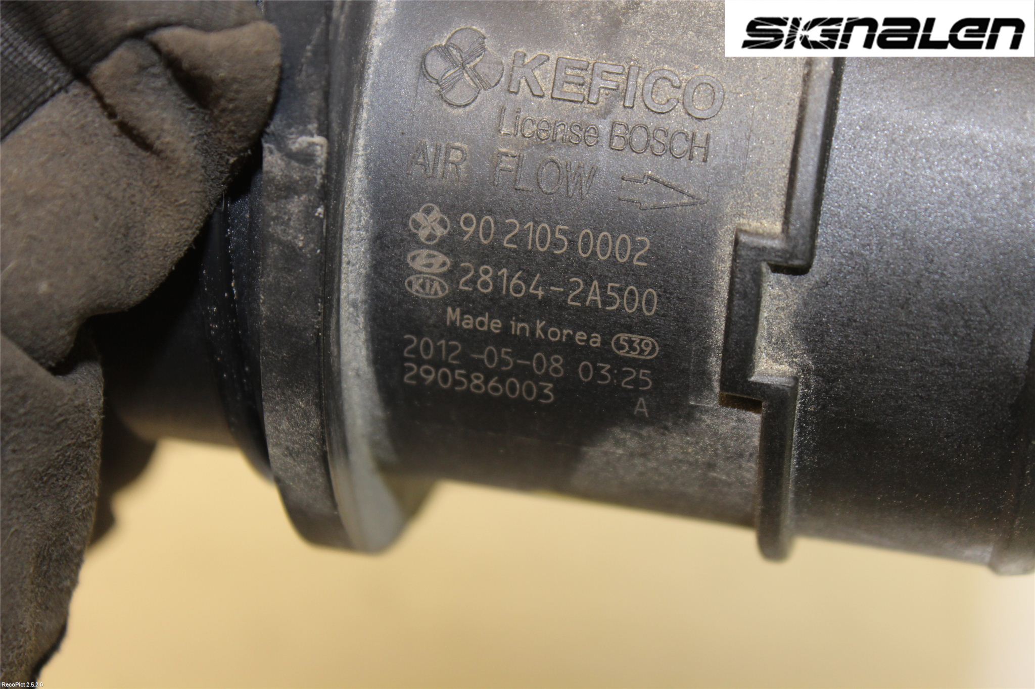 Kia SPORTAGE (SL) 11-15 Injluftmassamätare