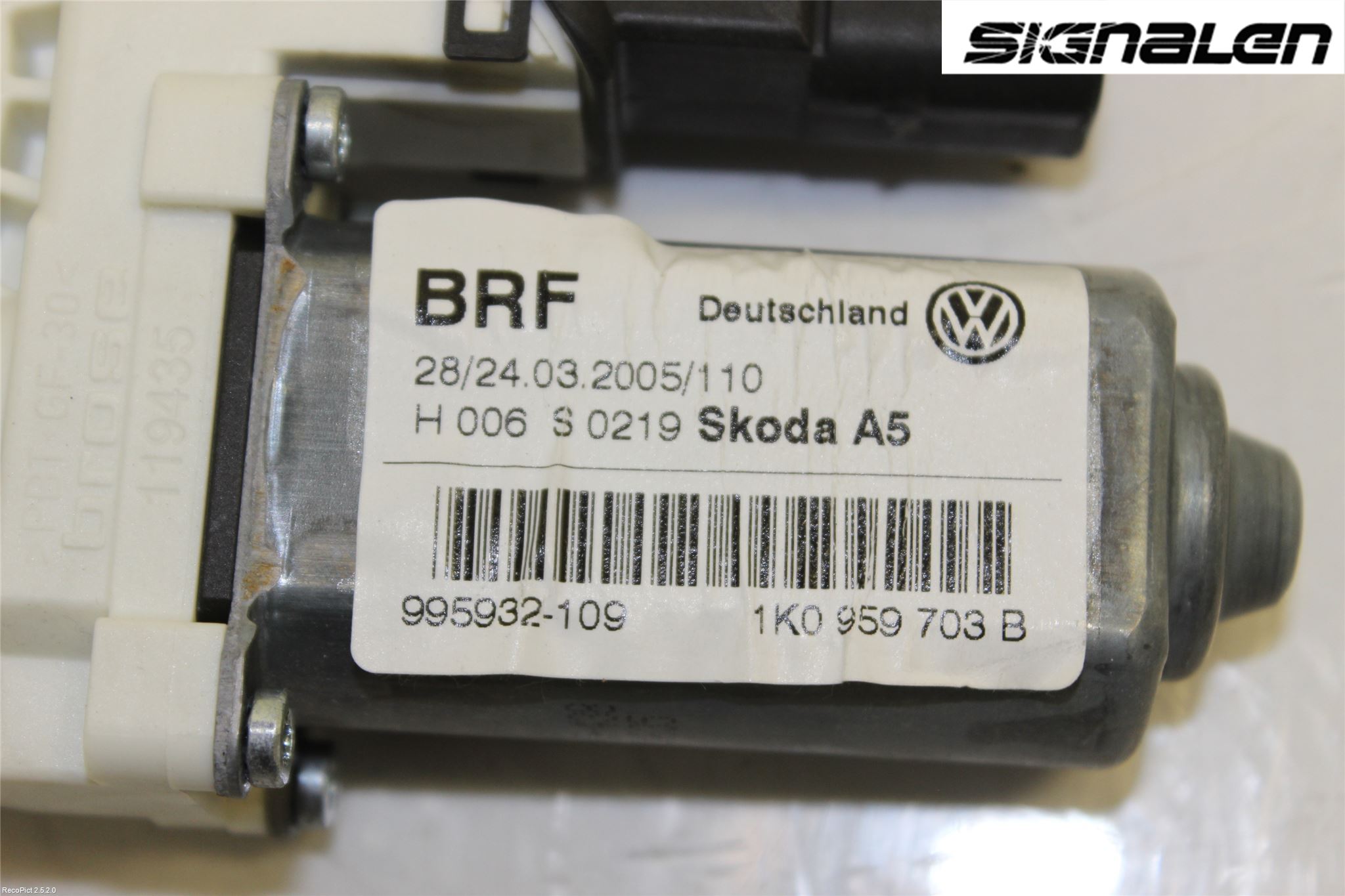Skoda OCTAVIA (1Z) 05-13 Fönsterhissmotor