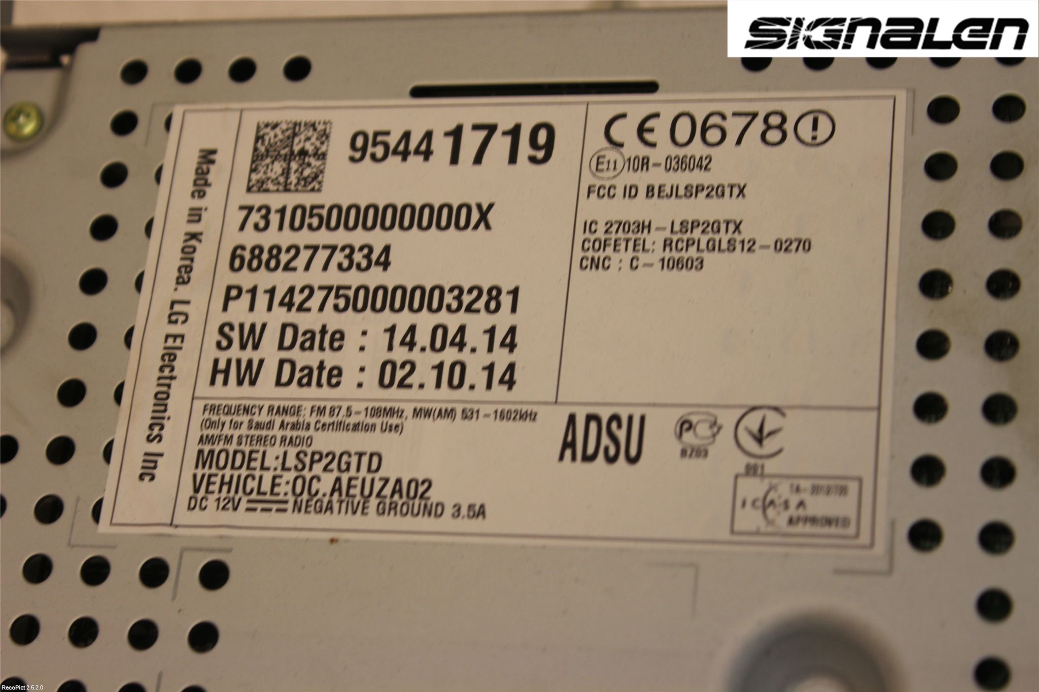 Opel CORSA E 15-19 Radio