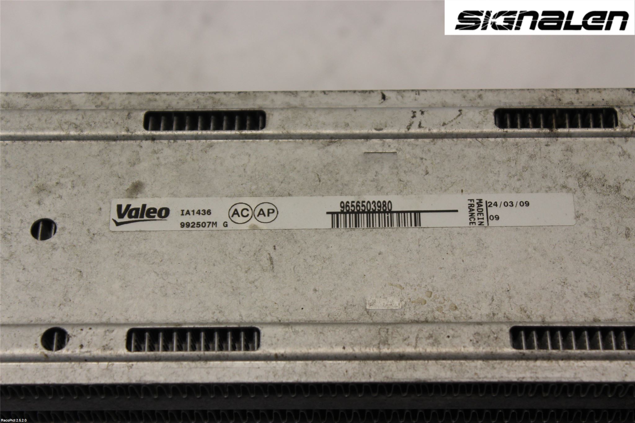 Citroen BERLINGO 08-18 Laddluft-Intercooler Kyl