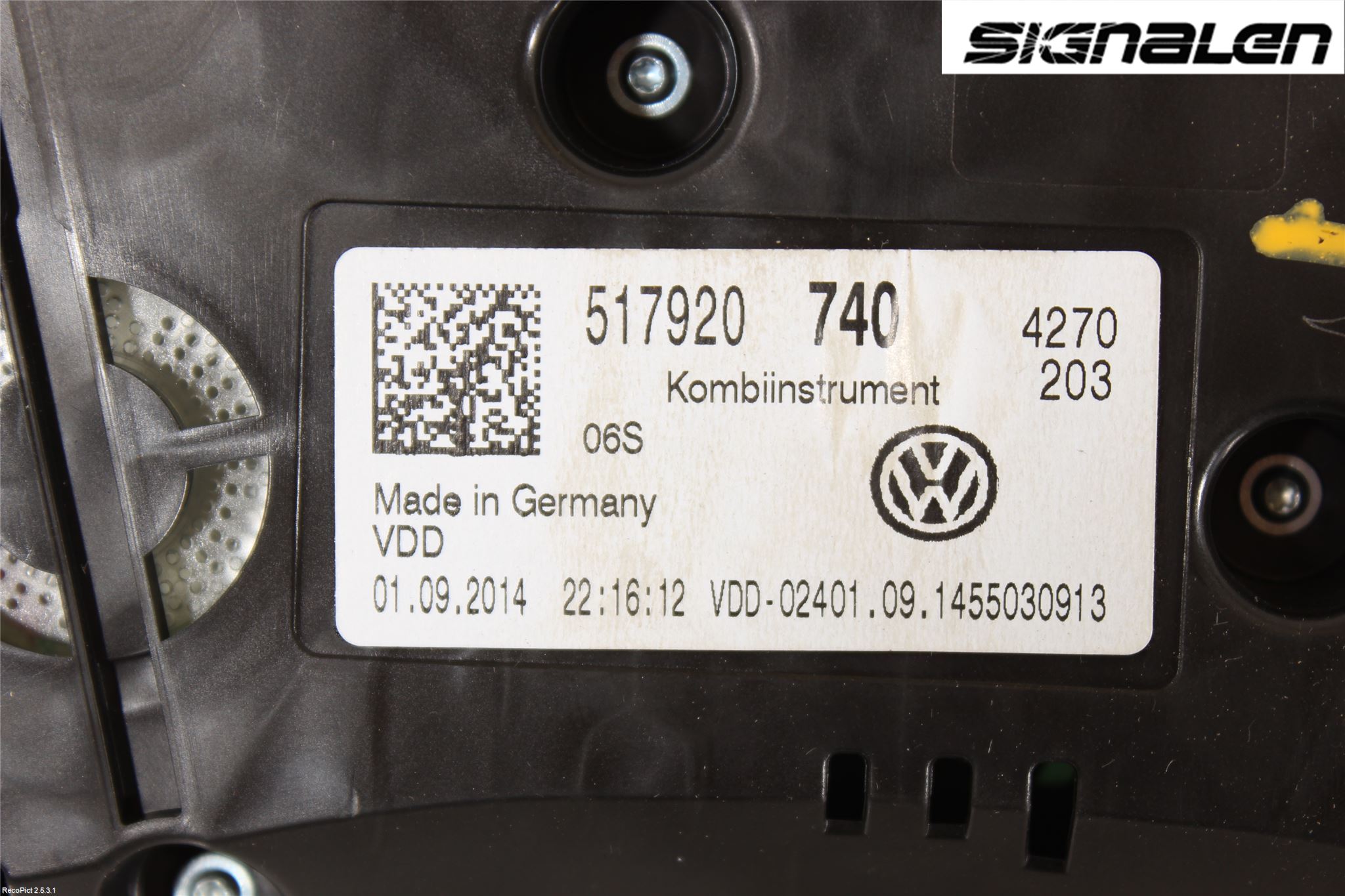 Volkswagen VW GOLF SPORTSVAN 15-20 Instrument Komb