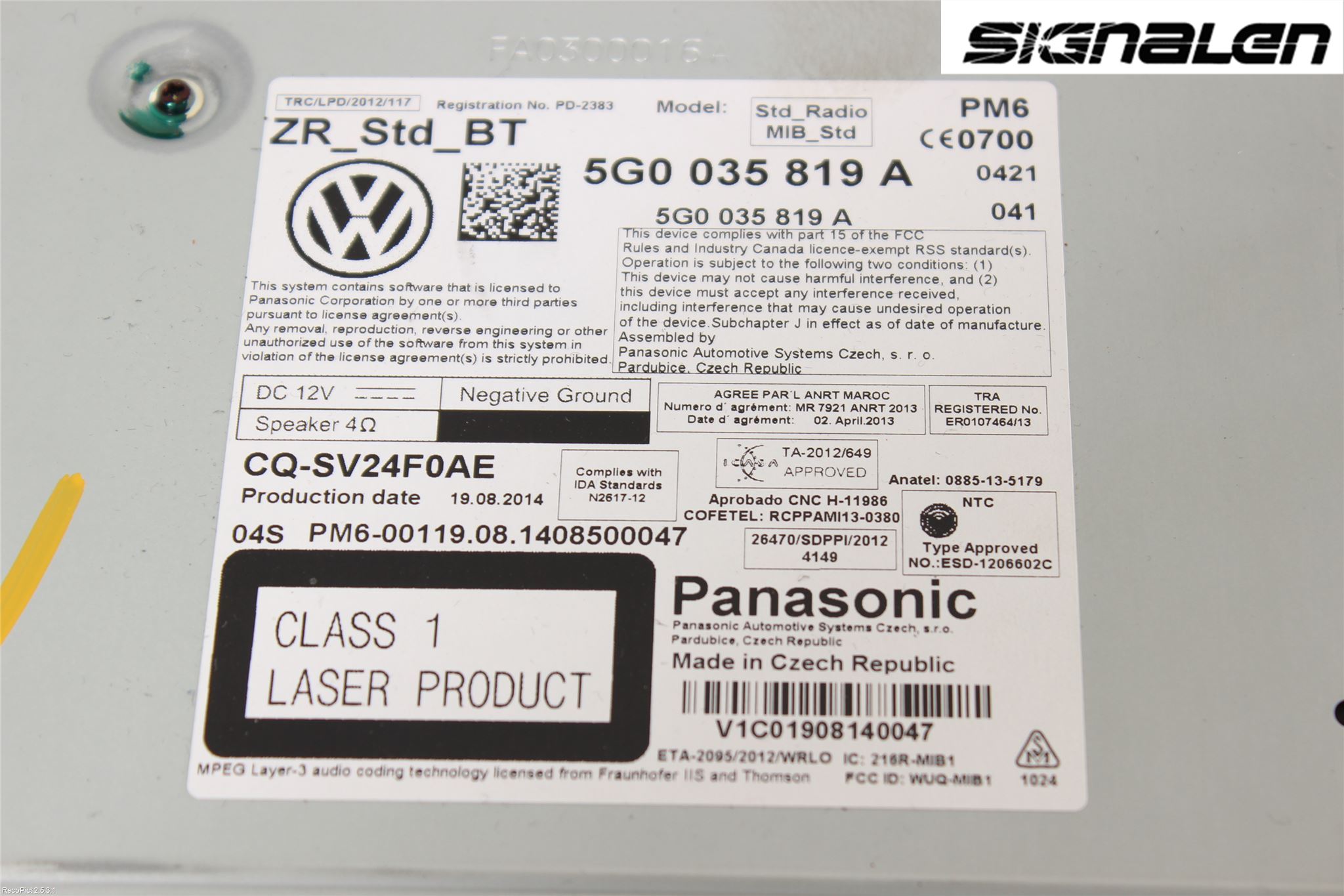 Volkswagen VW GOLF SPORTSVAN 15-20 Radio