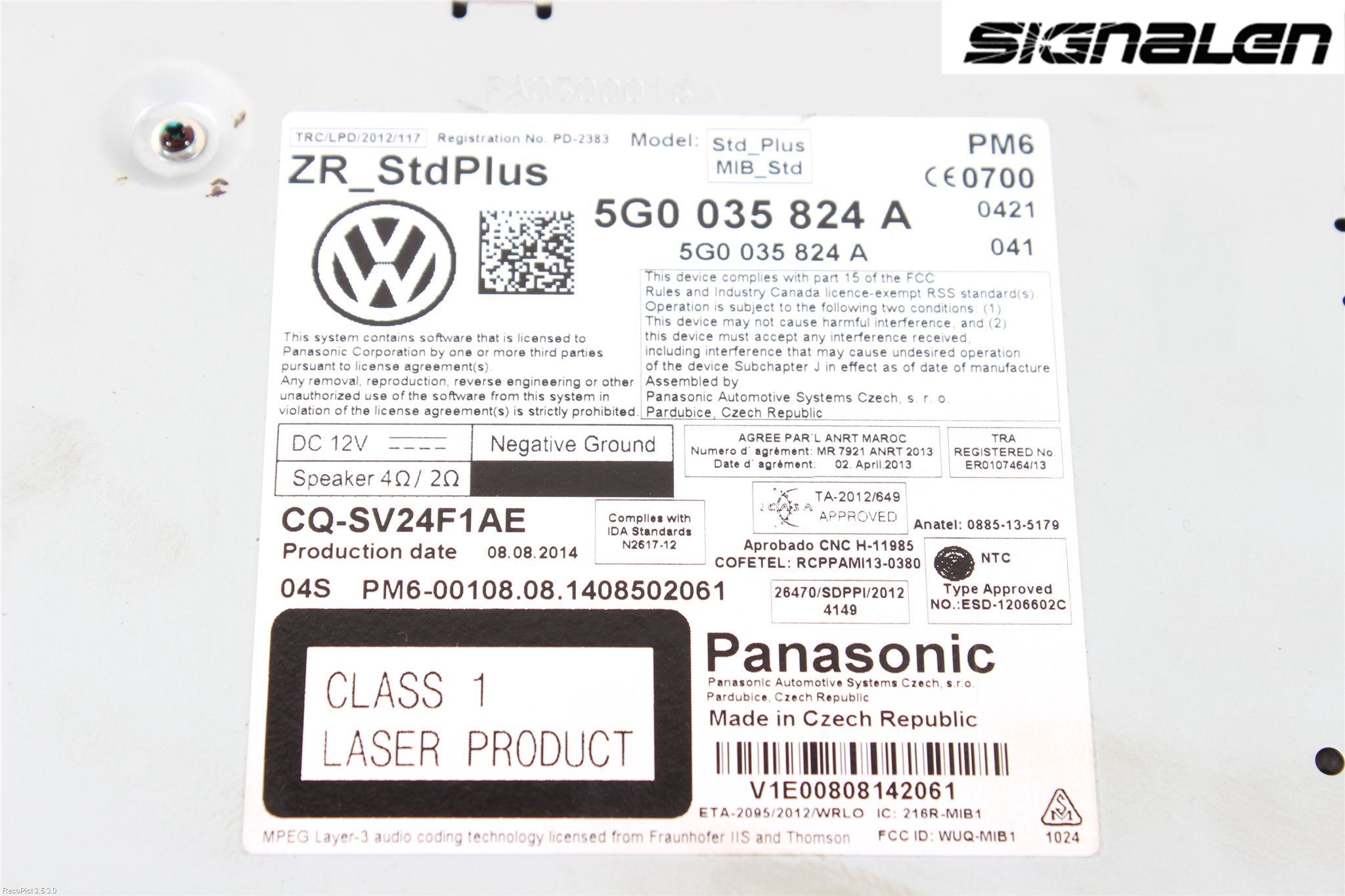 Volkswagen VW GOLF / E-GOLF VII 13-20 Radio