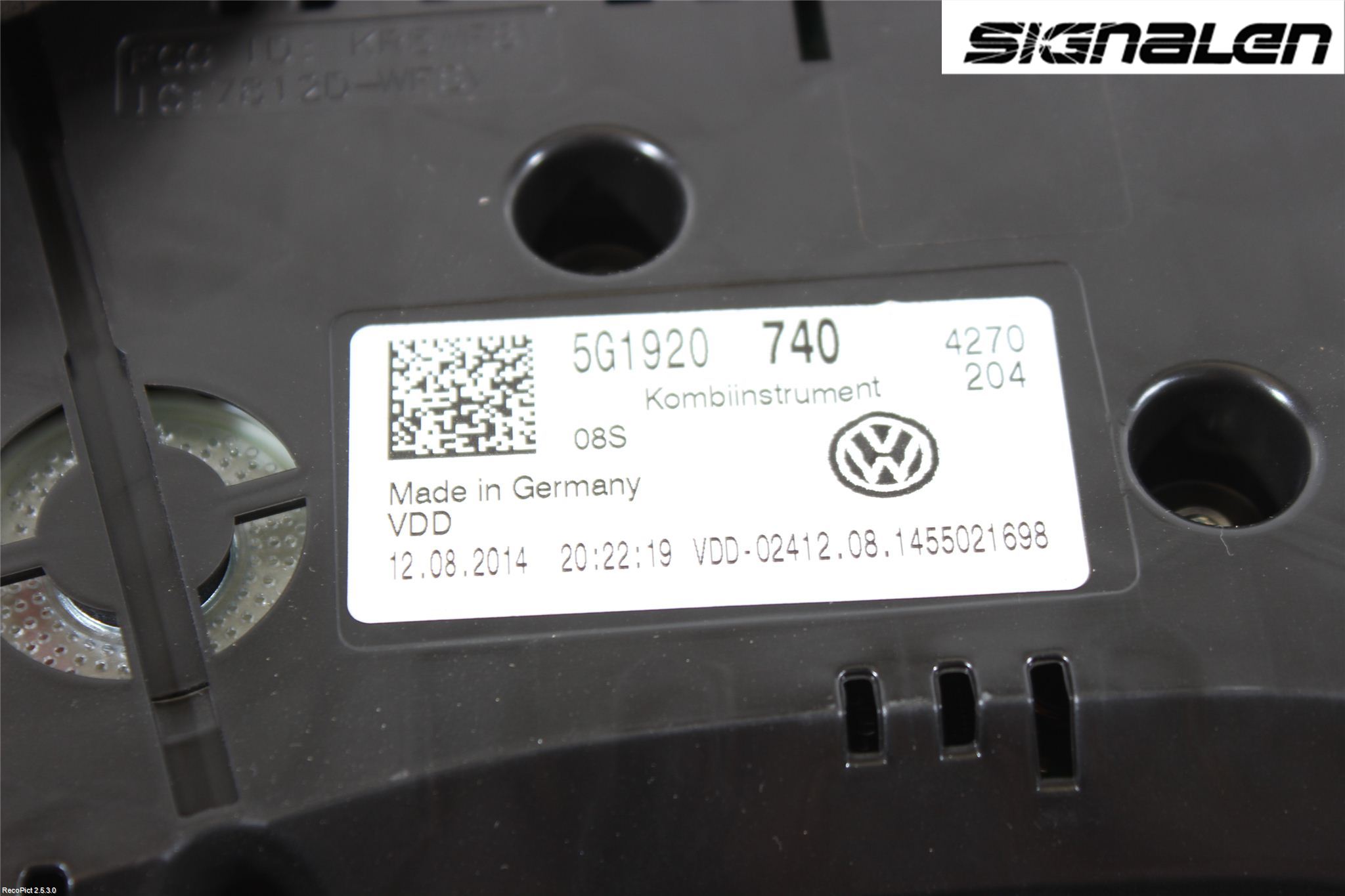 Volkswagen VW GOLF / E-GOLF VII 13-20 Instrument Komb