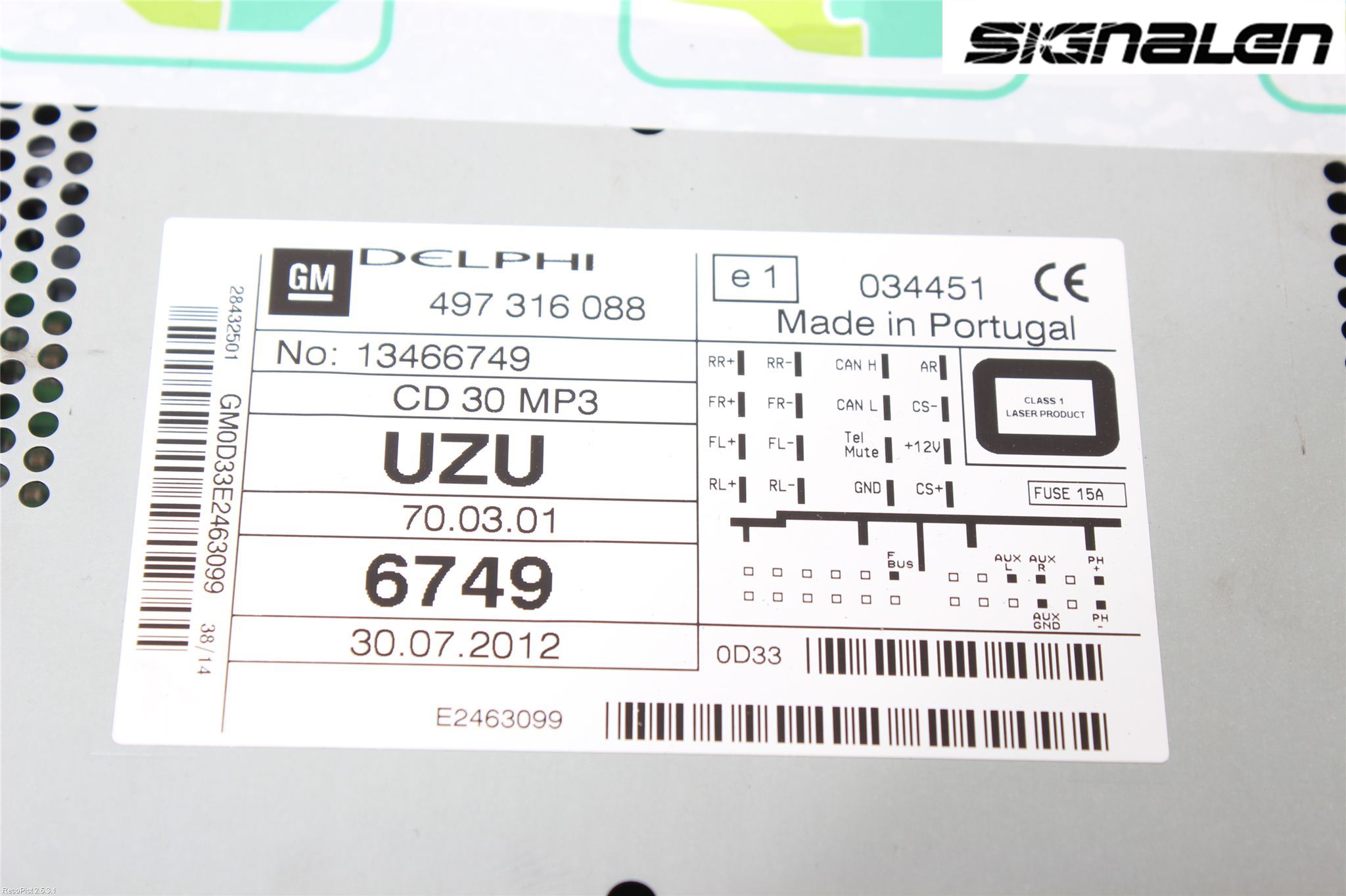 Opel CORSA D 07-14 Radio