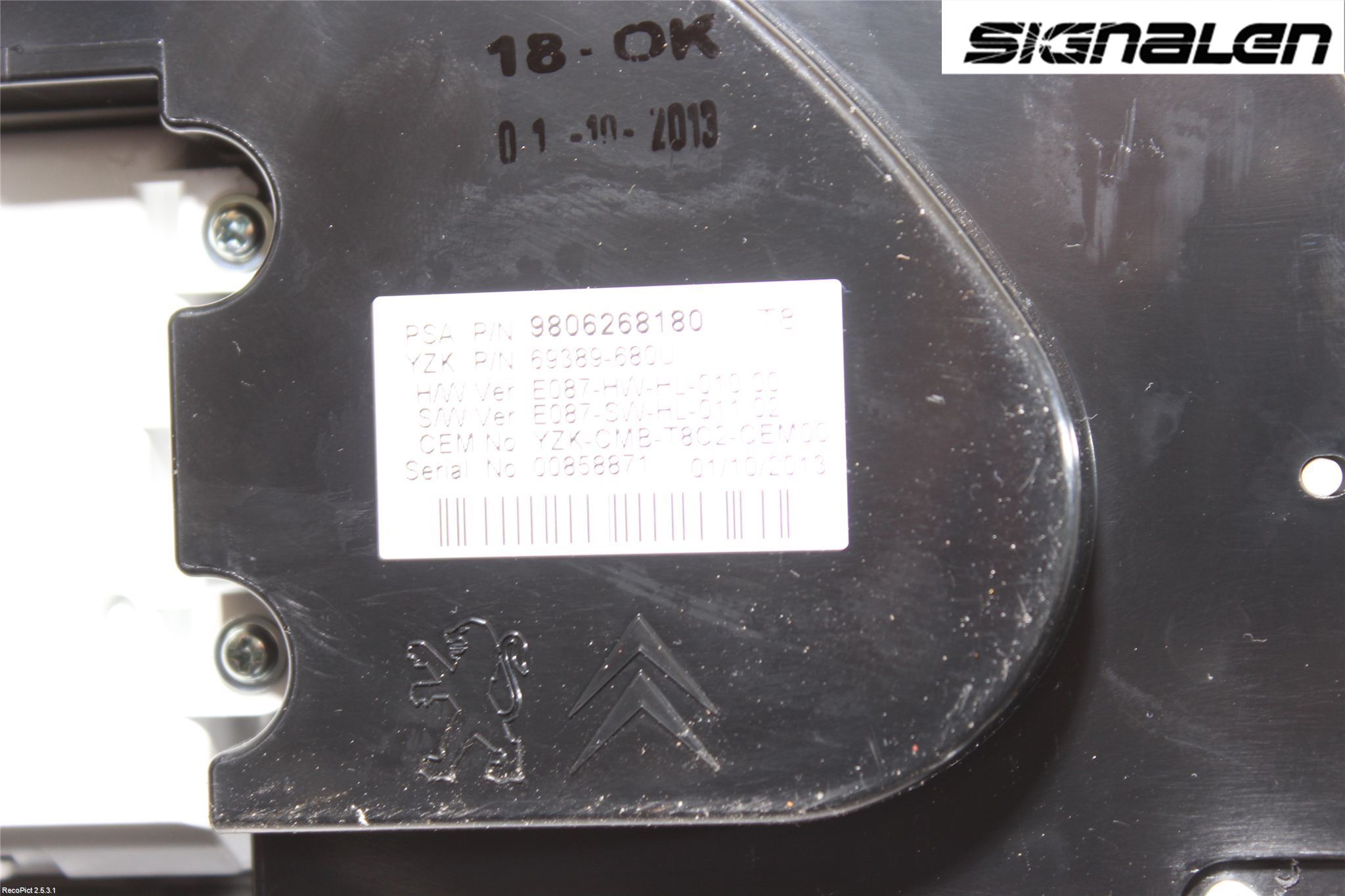 Peugeot 3008 09-16 Instrument Komb