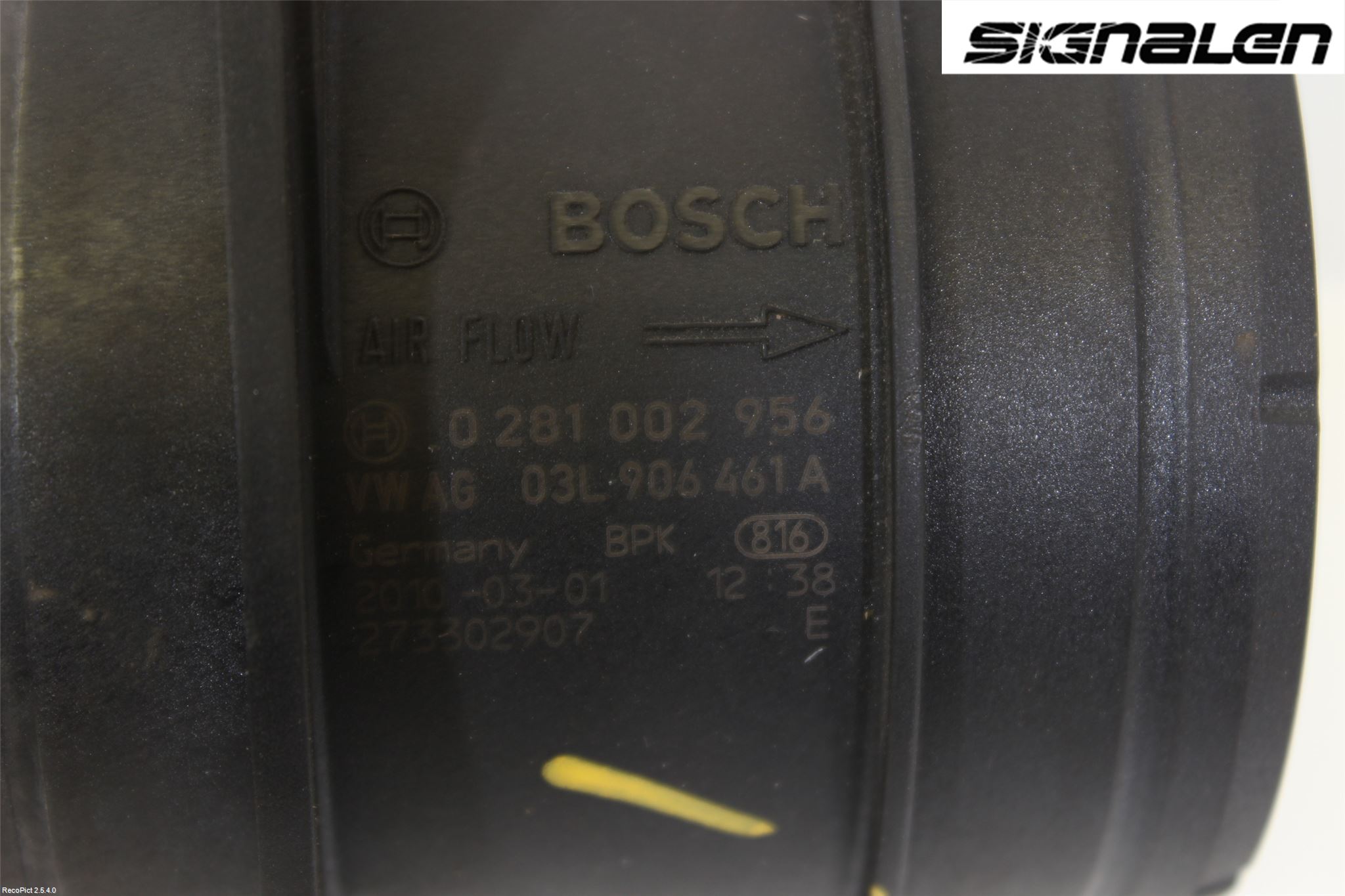 Volkswagen VW GOLF VI 09-13 Injluftmassamätare