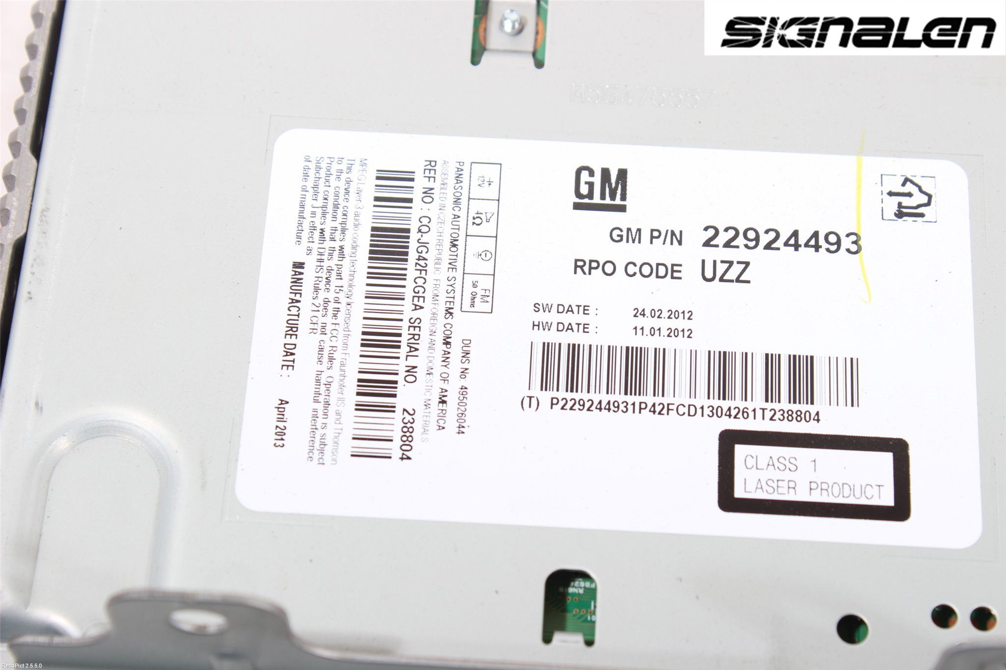 Opel ASTRA J 10-15 Radio