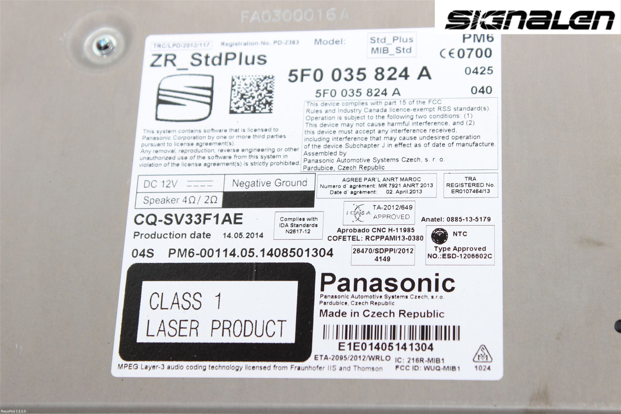 Seat LEON 13-20 Radio