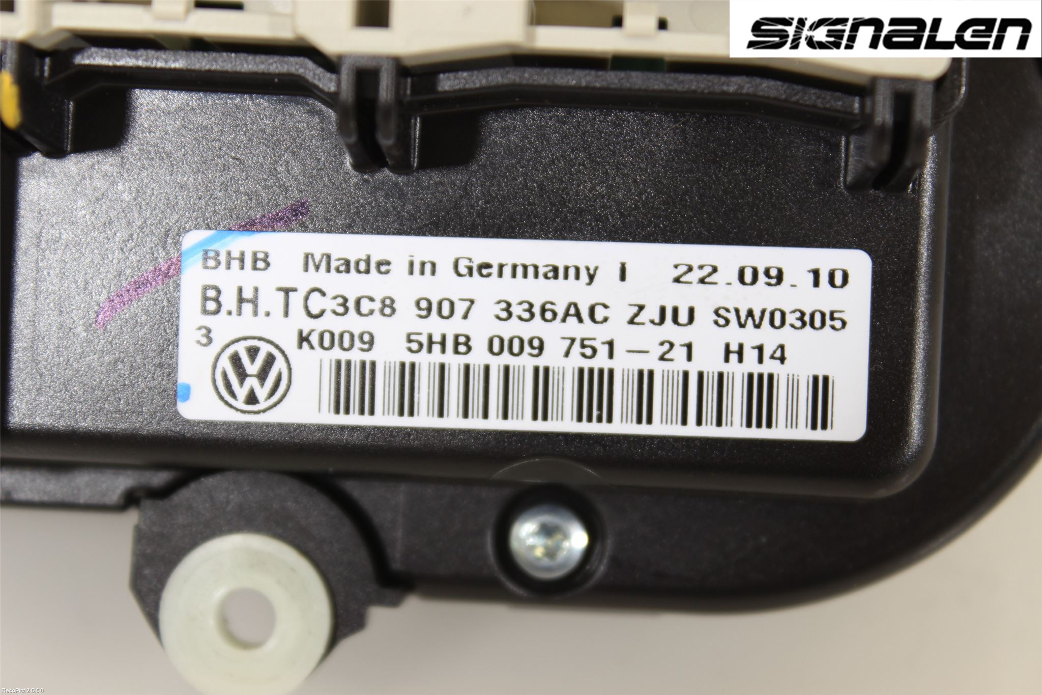 Volkswagen VW GOLF PLUS/CROSS GOLF 04-14 Ac Styrenhet Ac Manöveren