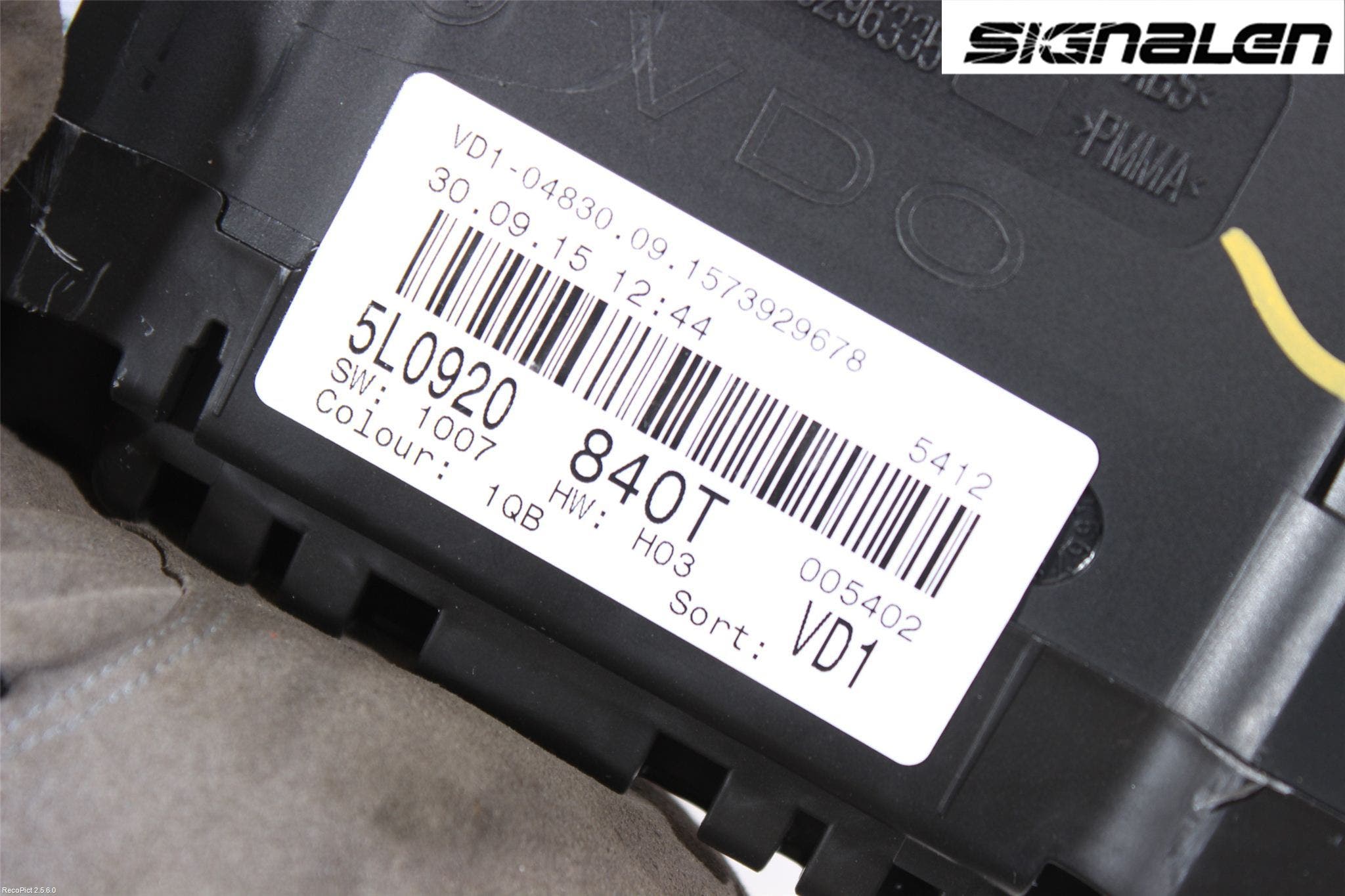 Skoda YETI Instrument Komb