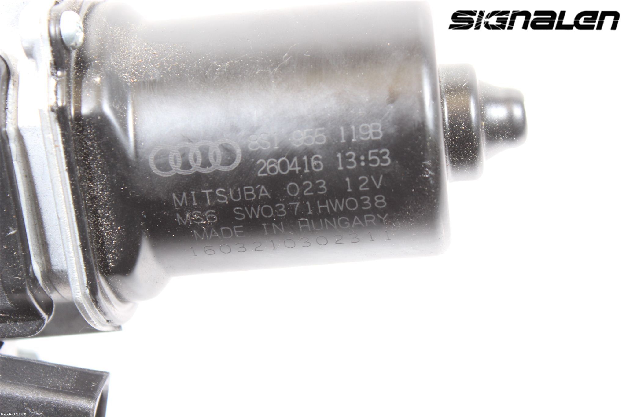 Audi TT/TTS/TT RS 15- Torkarmotor Vindruta