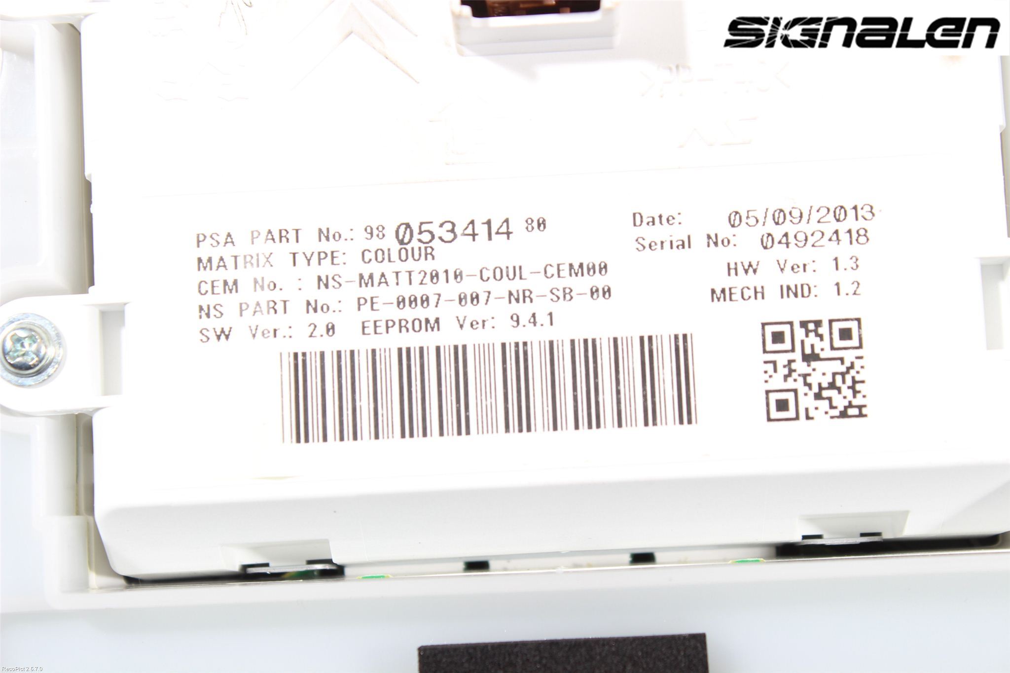 Peugeot 208 12-15 Instrument Komb