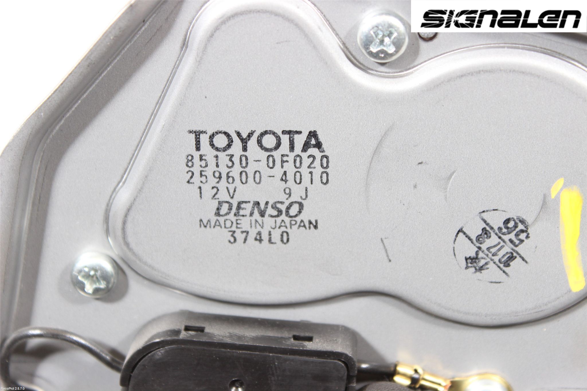 Toyota COROLLA VERSO 08-09 Torkarmotor Baklucka