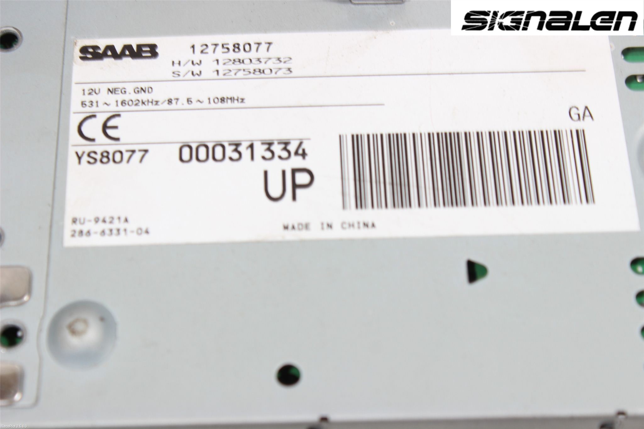 Saab 9-3 VER 2 Radio