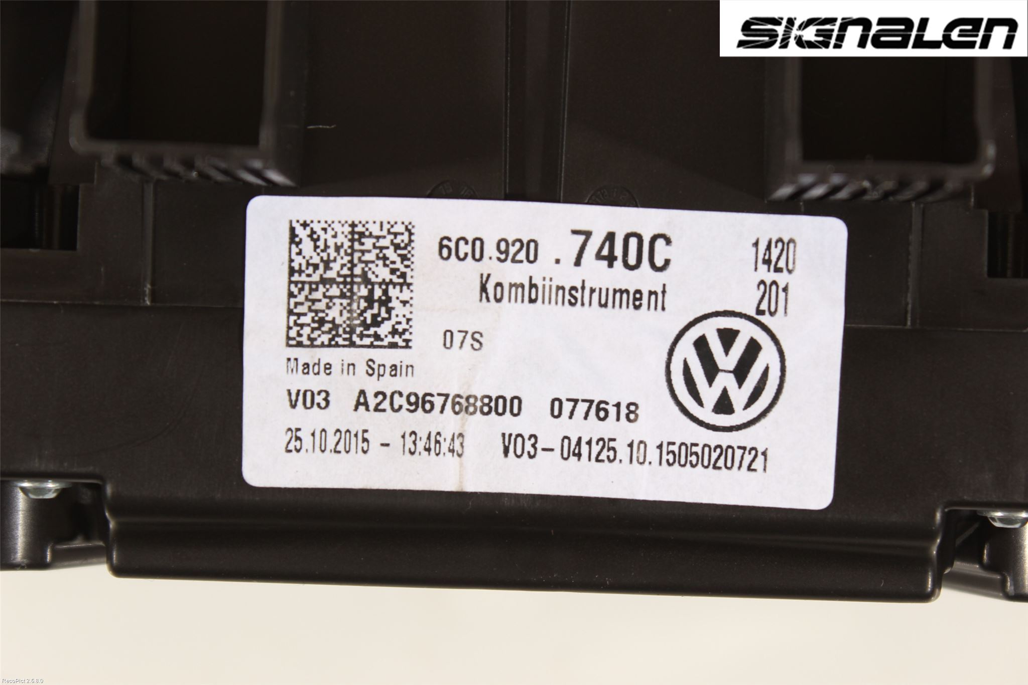 Volkswagen VW POLO 10-17 Instrument Komb