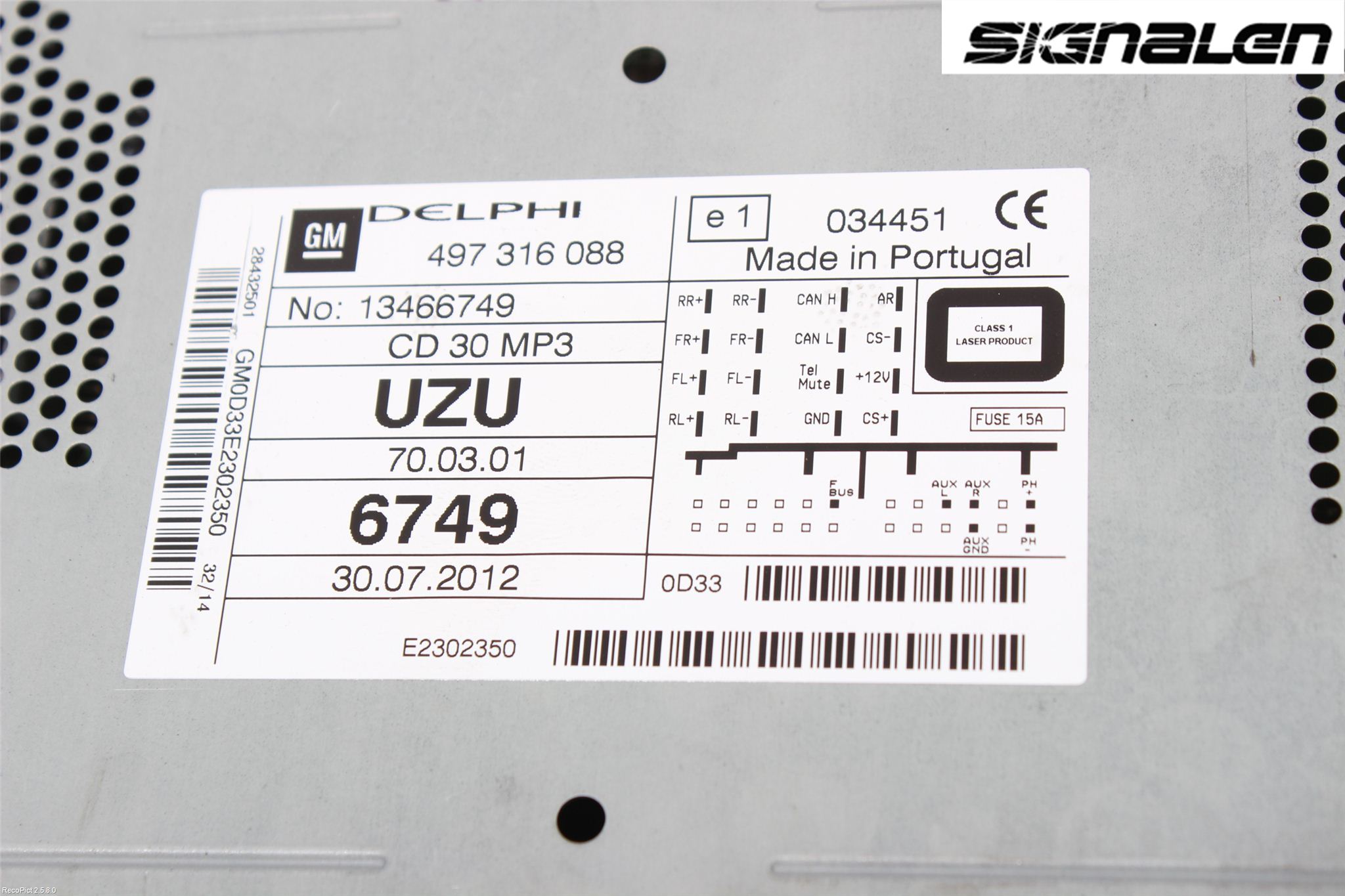 Opel CORSA D 07-14 Radio