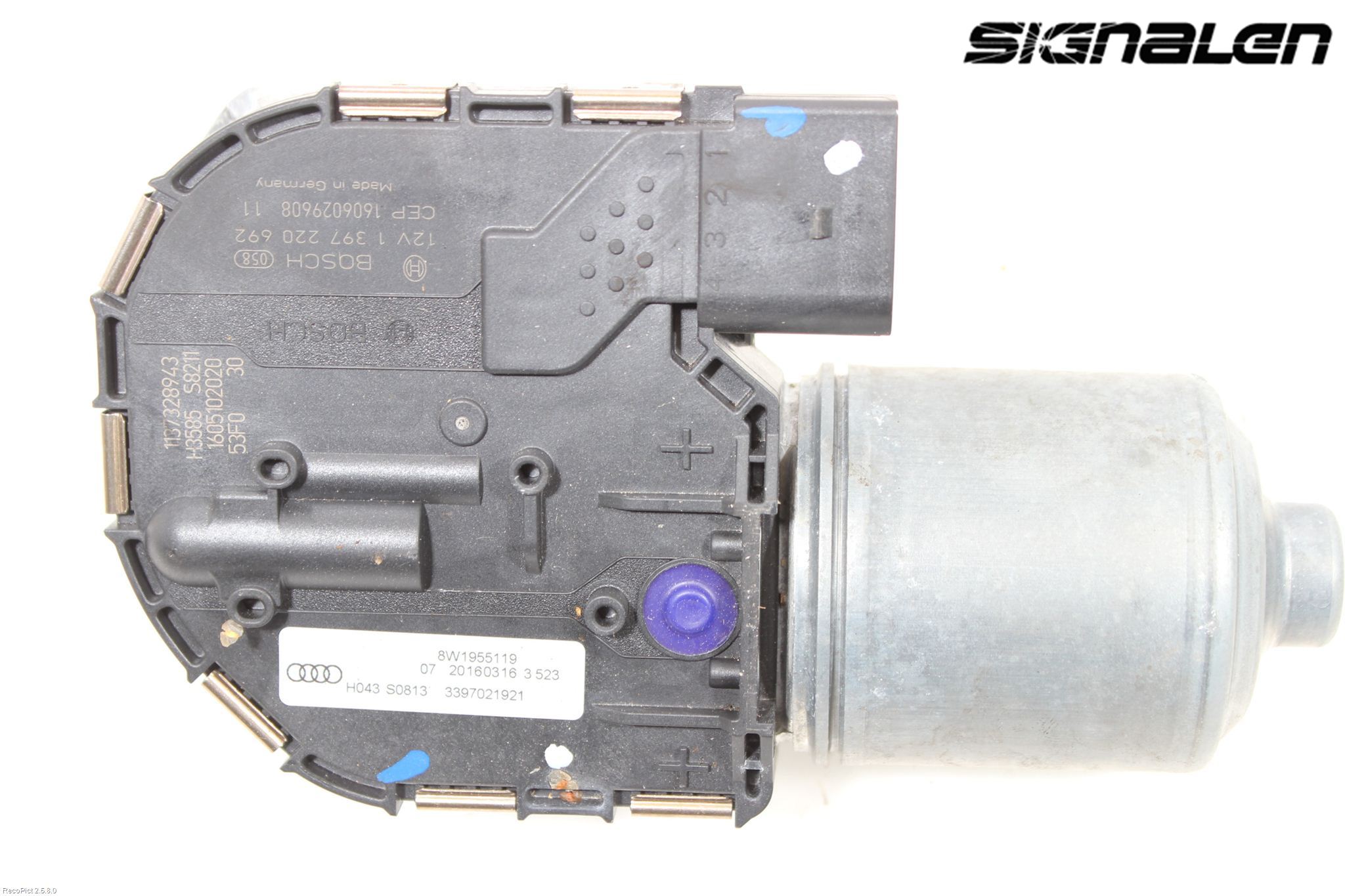 Audi A4/S4 B9 16-19 Torkarmotor Vindruta